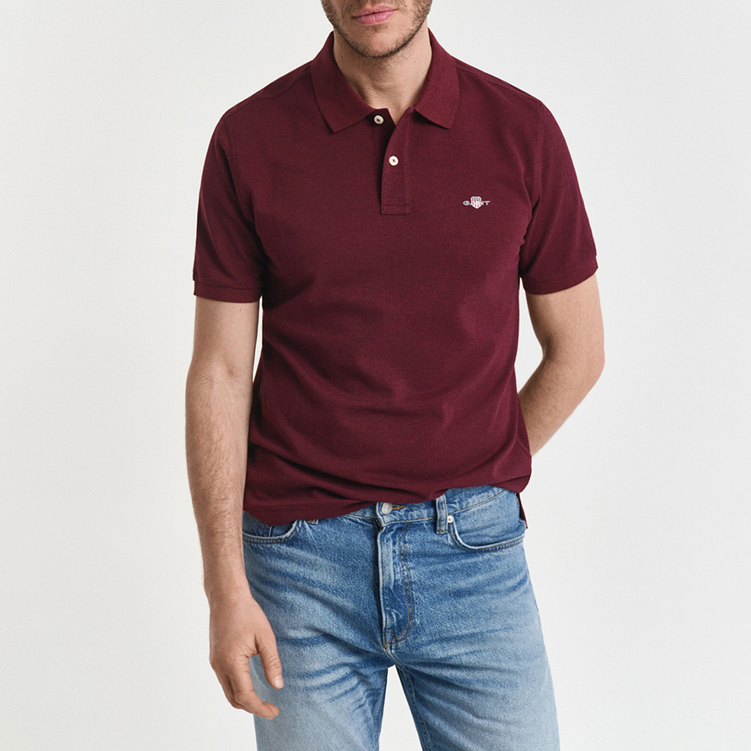 Gant Men's   Red Classic Regular Polo Shirt in Size XXL, BrandAlley