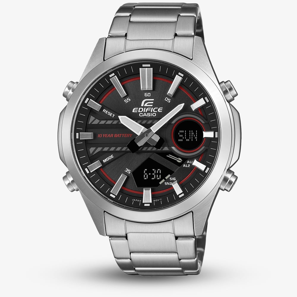 Casio Men's   Edifice Black Bracelet Watch EFV-C120D-1A4EF , BrandAlley