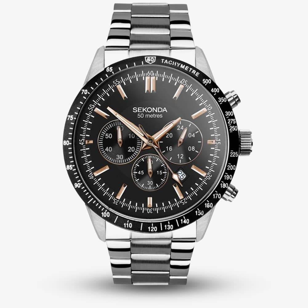 Sekonda Women's  Velocity Chronograph Black Dial Bracelet Watch 30023 , BrandAlley