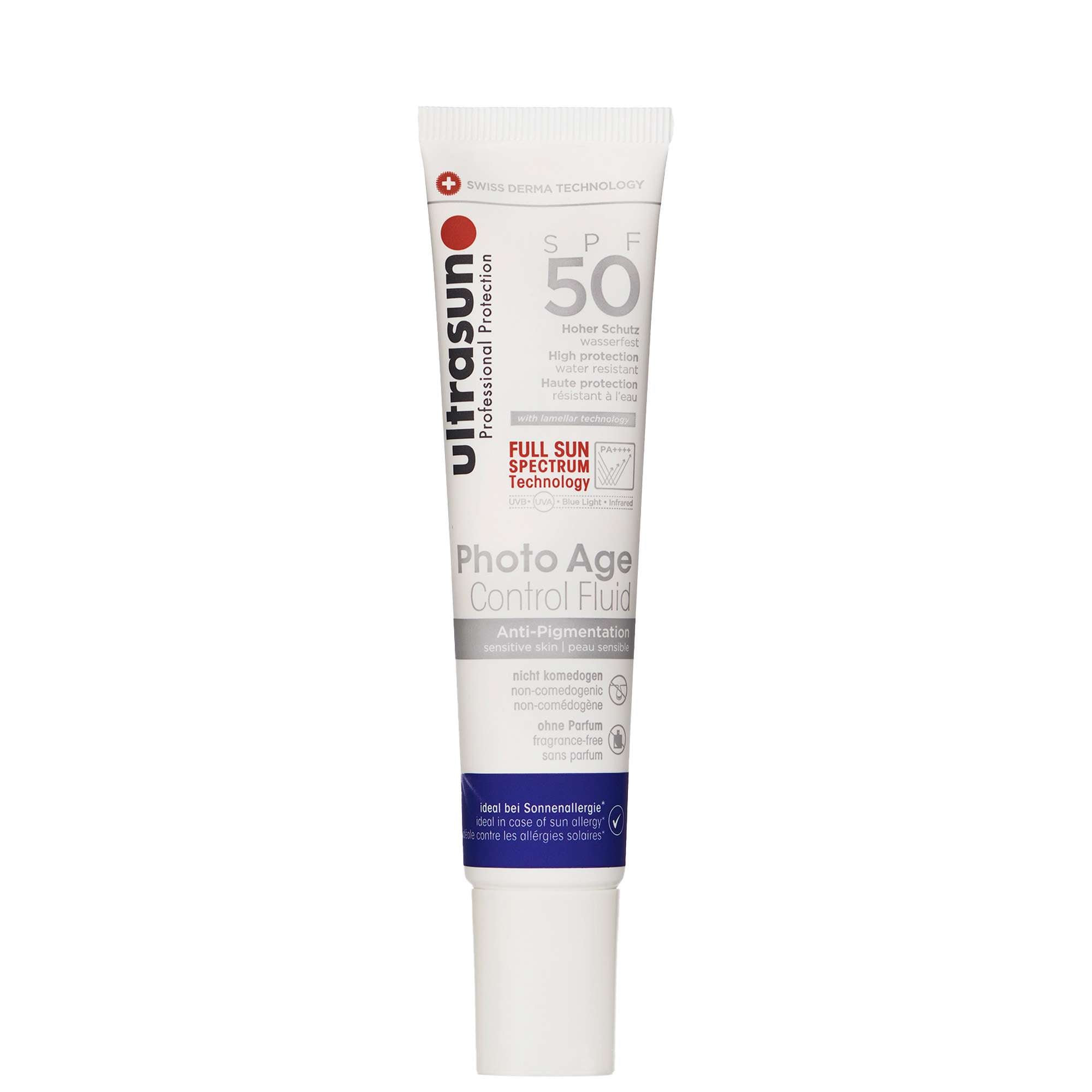 Ultrasun    Transparent Photo Age Control Fluid Anti Pigmentation Spf50 40Ml in Size 40ml, BrandAlley
