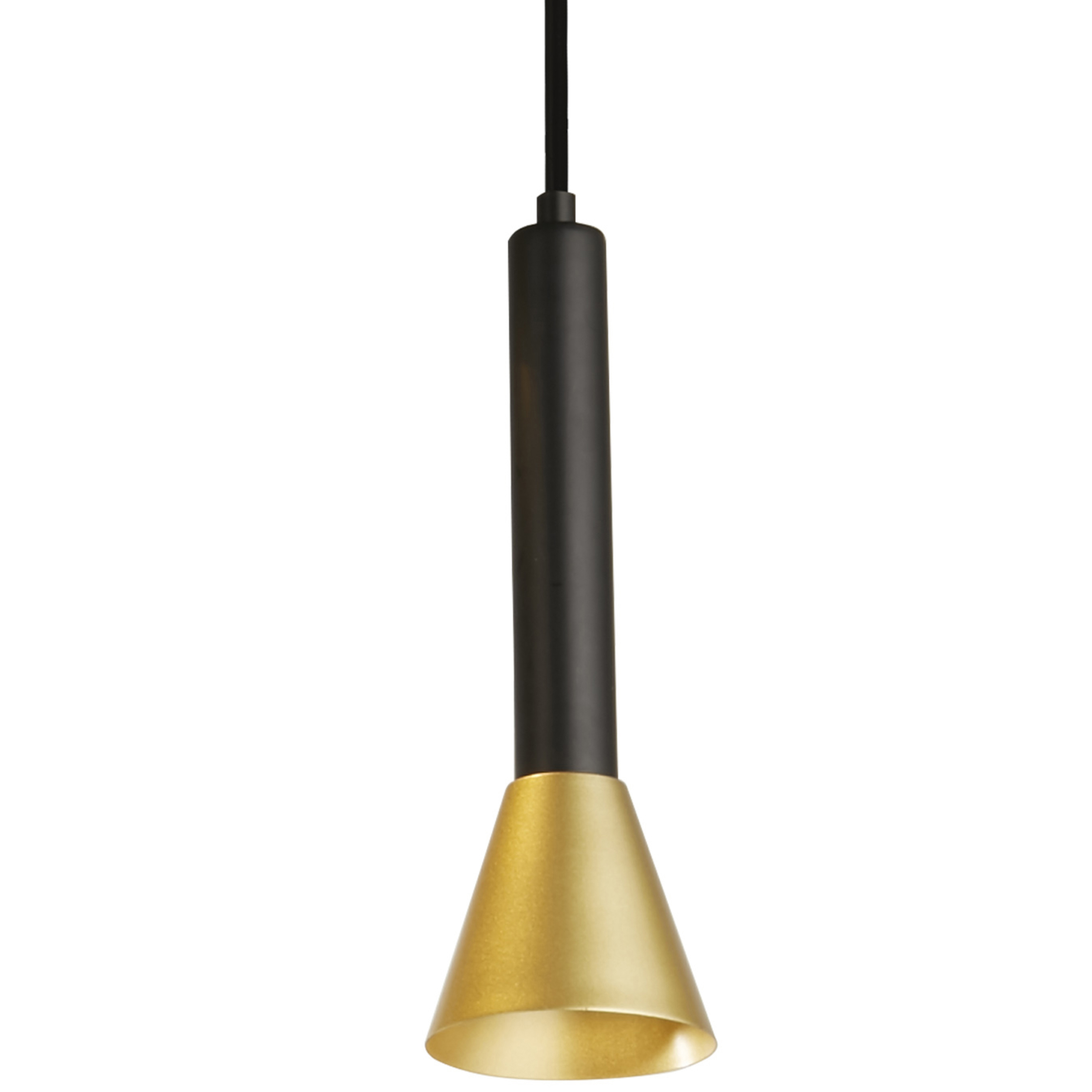 Searchlight    Black Signal 4Lt Bar Pendant - & Gold Metal , BrandAlley