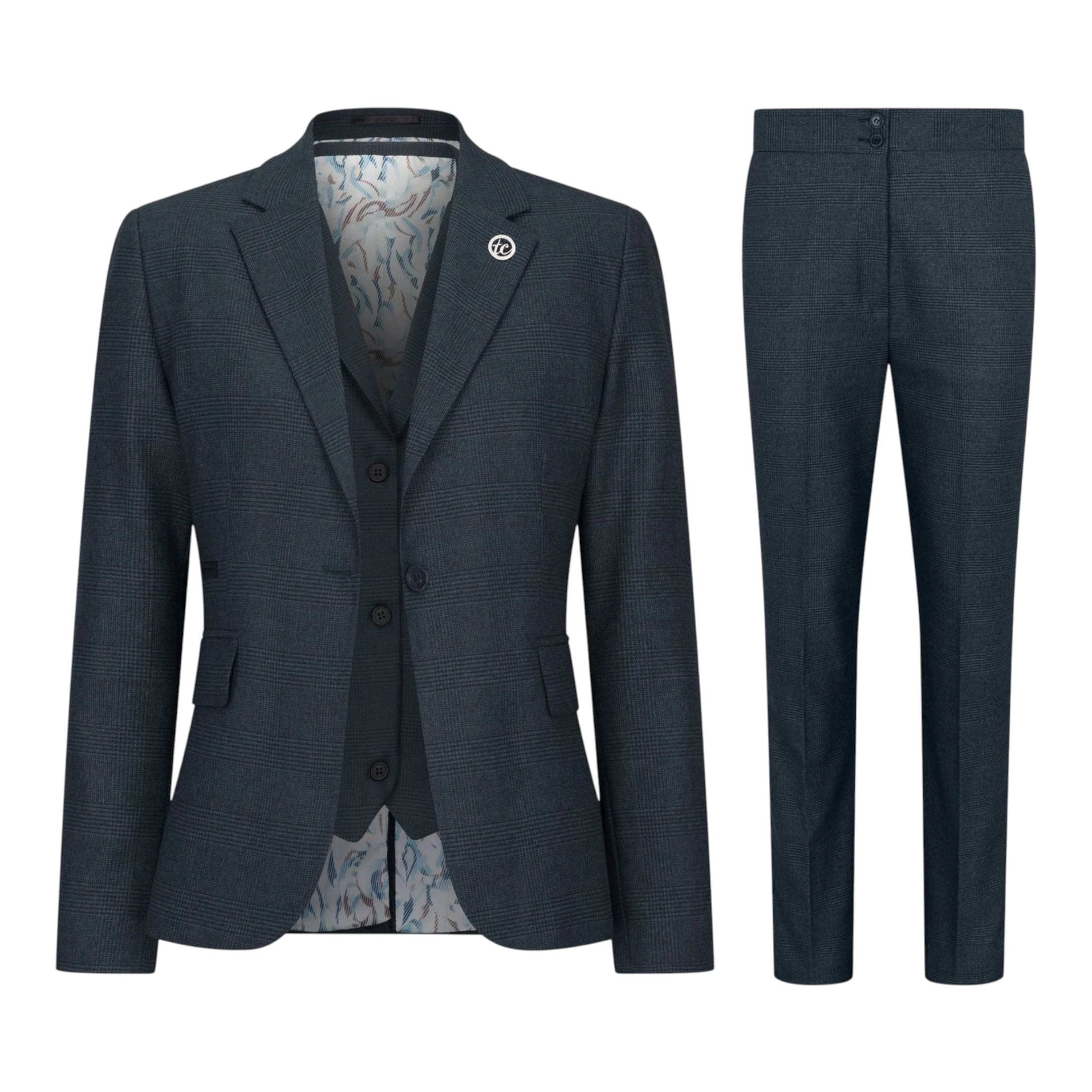 TruClothing Women's   Olive Three-Piece Tailored Fit Suit in Prince of Wales Check in Size XS, BrandAlley