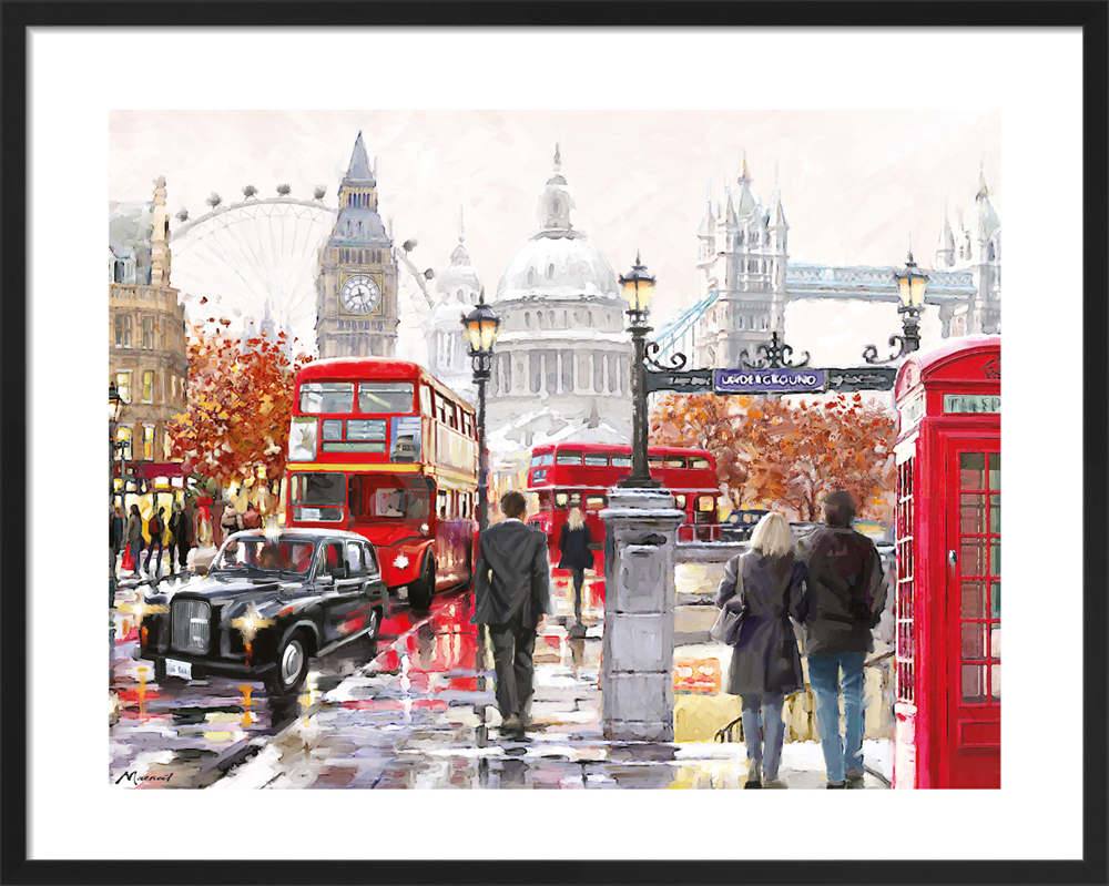 Richard Macneil  London Collage Framed Art Print by  43cm x 53cm , BrandAlley