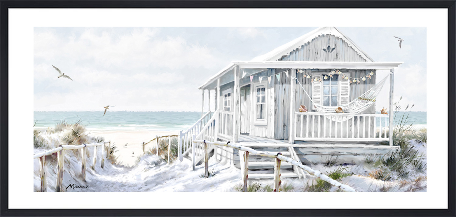 Richard Macneil     Beach Cabin Framed Art Print By 33Cm X 63Cm , BrandAlley