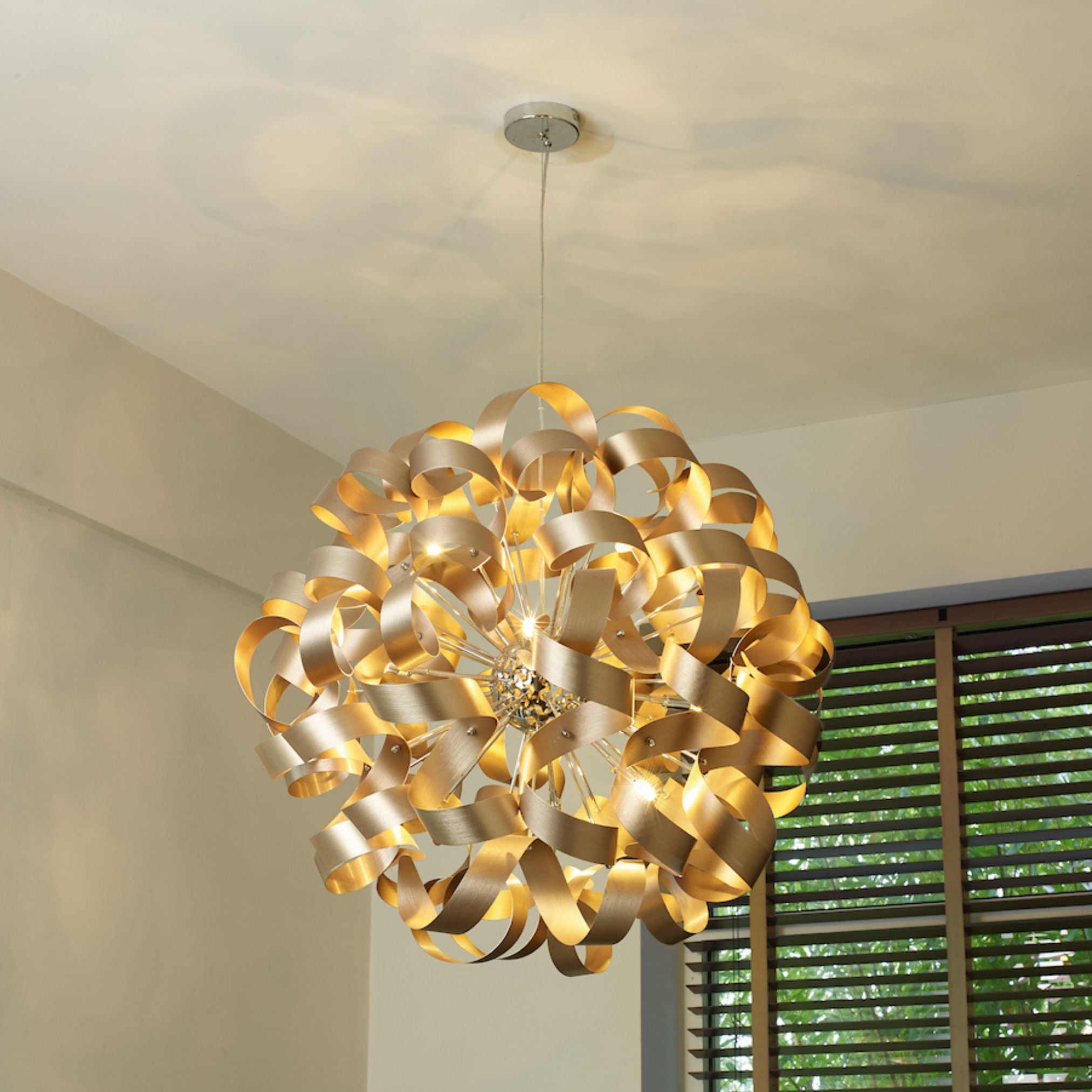 Pagazzi Lighting   Seren 12 Light Bronze Ribbon Pendant Ceiling Light , BrandAlley