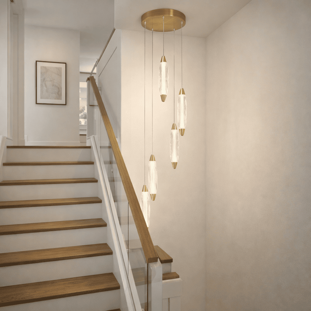 Pagazzi Lighting   Nina 5-Light LED Cascade Antique Brass Pendant , BrandAlley