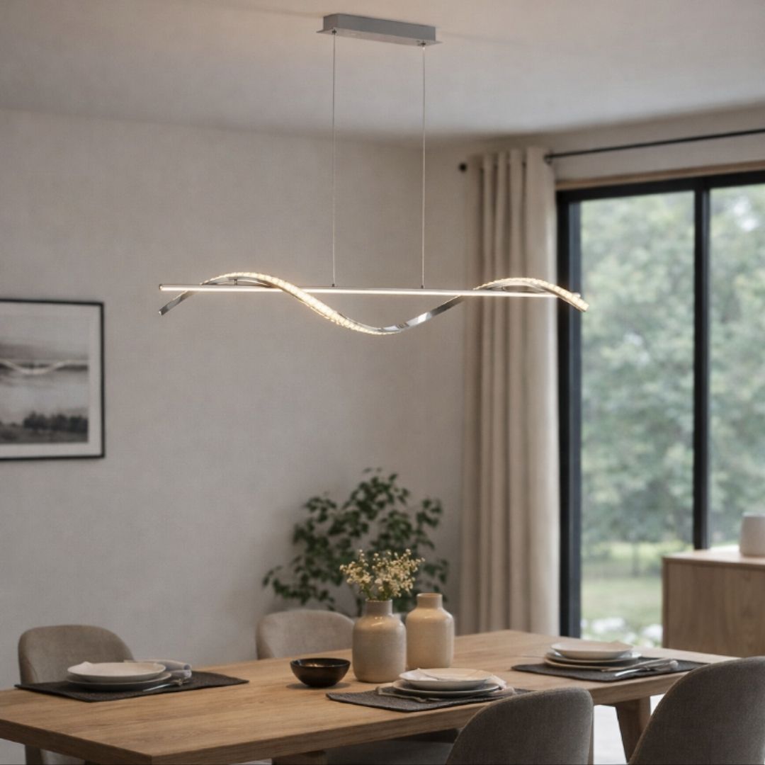 Pagazzi Lighting    Silver Hyde Chrome And Crystal Led Pendant , BrandAlley