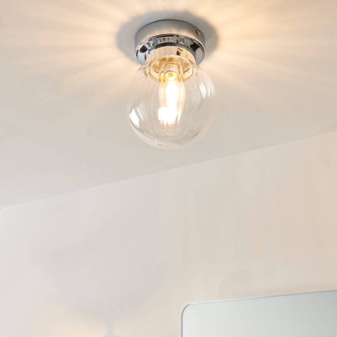 Pagazzi Lighting   Amelie IP44 Flush Polished Chrome Ceiling Light , BrandAlley