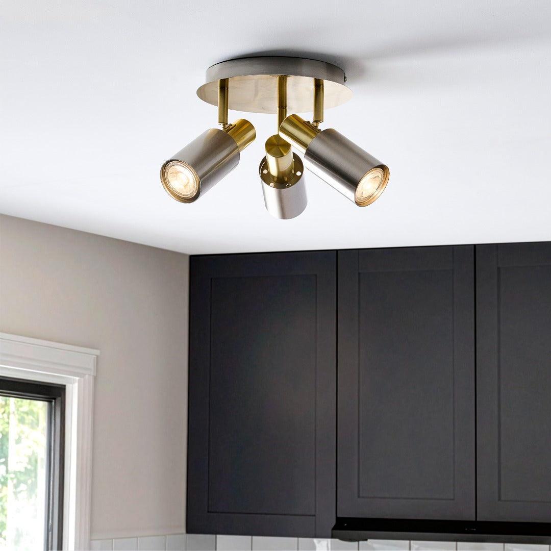 Pagazzi Lighting   Hayes Matte Nickel 3-Light Spotlight Plate , BrandAlley