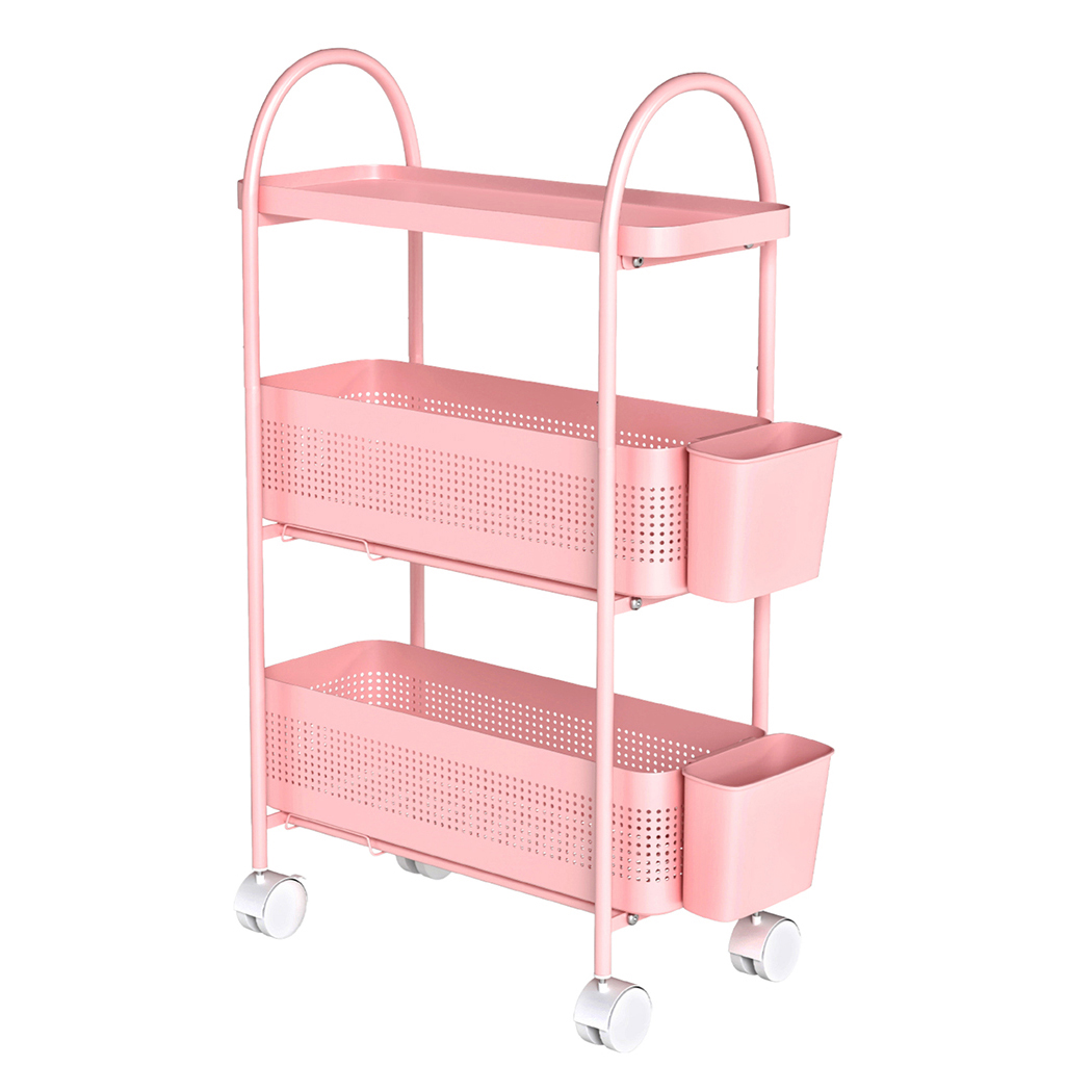 Levede   3 Tier Narrow Kitchen Trolley Cart with Pull-Out Baskets & Storage Bins , BrandAlley