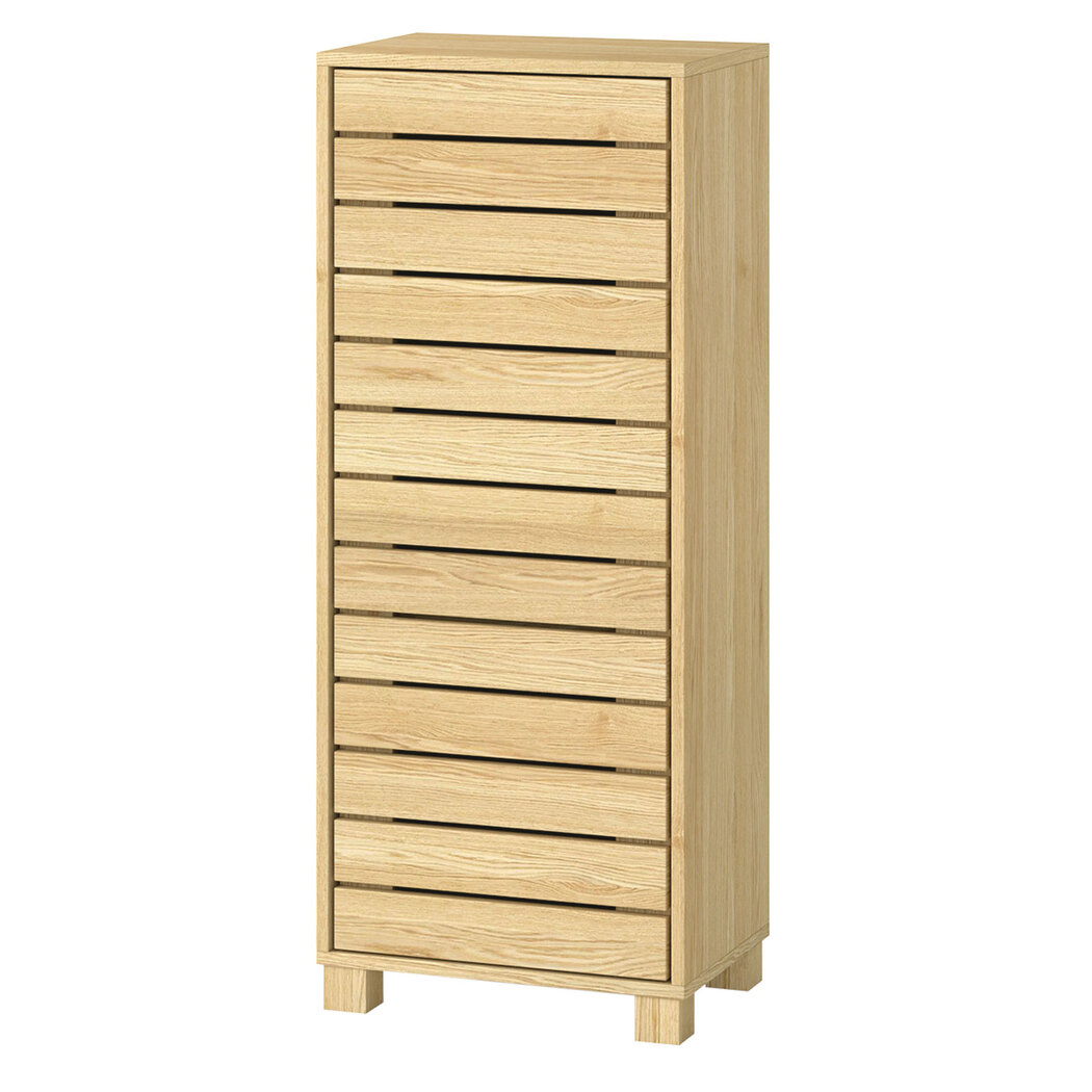 Levede    Brown Floor Bathroom Storage Cabinet Handleless Wood Floor Shelf Unit Cupboard , BrandAlley