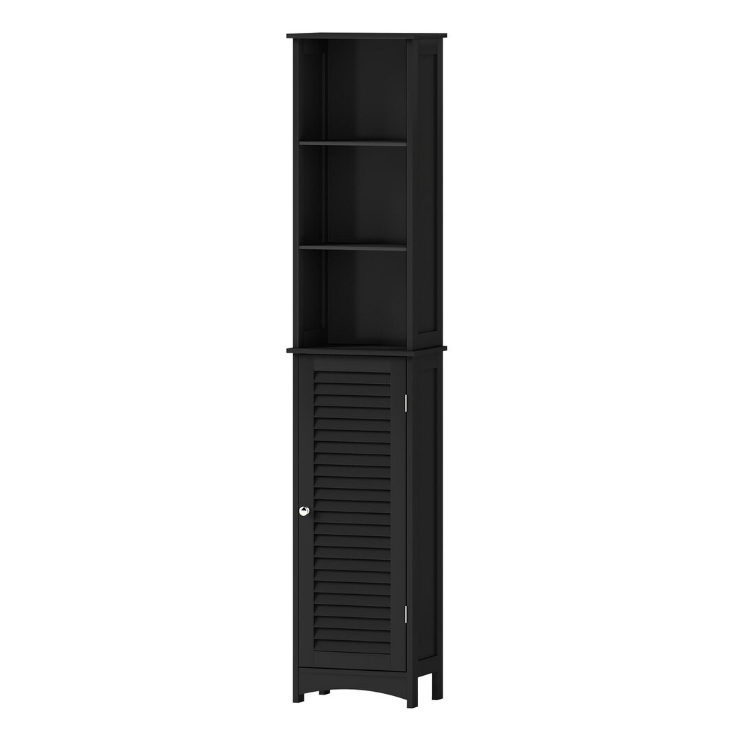 Levede    Black Tall Bathroom Cabinet Freestanding Slim Bathroom Storage Cupboard Unit , BrandAlley