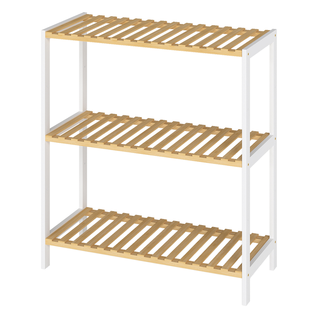 Levede   Bamboo Storage Shelf 3-Tier  Organiser Shelving Unit Stand Shoe Rack , BrandAlley