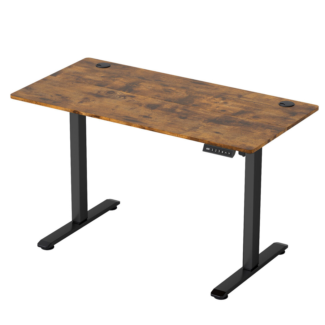 Levede    Brown Electric Standing Desk Height Adjustable With Memory Control Rustic , BrandAlley