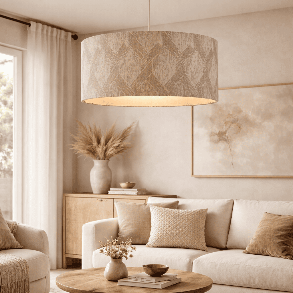 Pagazzi Lighting   Parisa Silver Jacquard 50Cm Shade , BrandAlley