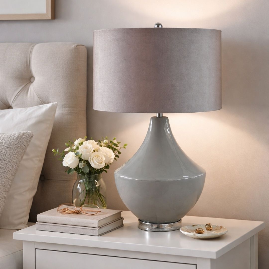 Pagazzi Lighting   Sarah Grey Ceramic Table Lamp , BrandAlley