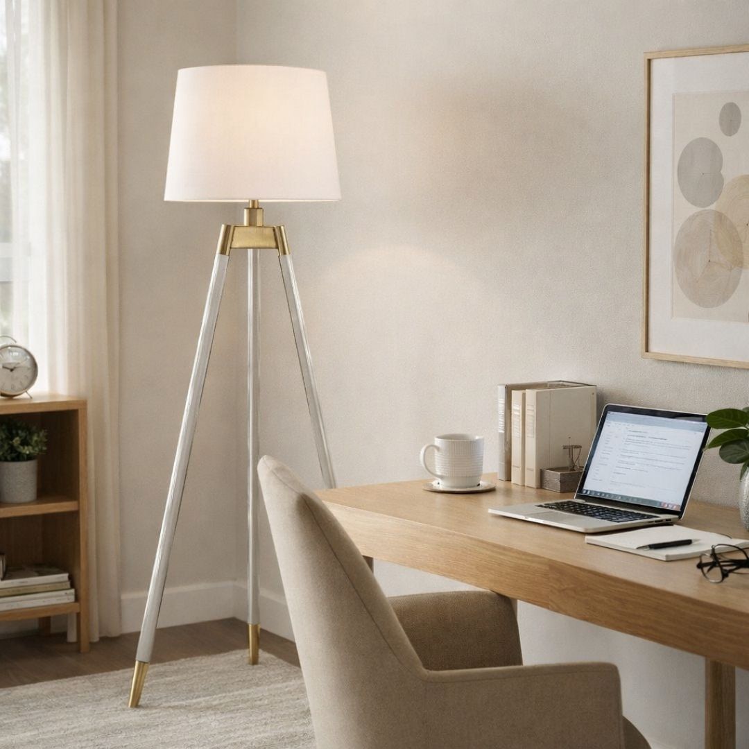 Pagazzi Lighting    White Sophie And Antique Tripod Floor Lamp , BrandAlley