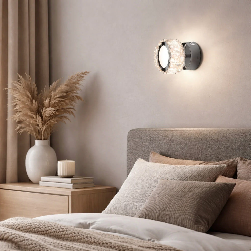 Pagazzi Lighting   Dilan Polished Chrome & Crystal LED Wall Light , BrandAlley