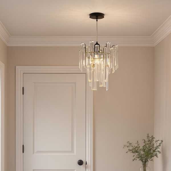 Pagazzi Lighting    Gold Onega Antique Brass & Glass Easy Fit Pendant Shade , BrandAlley