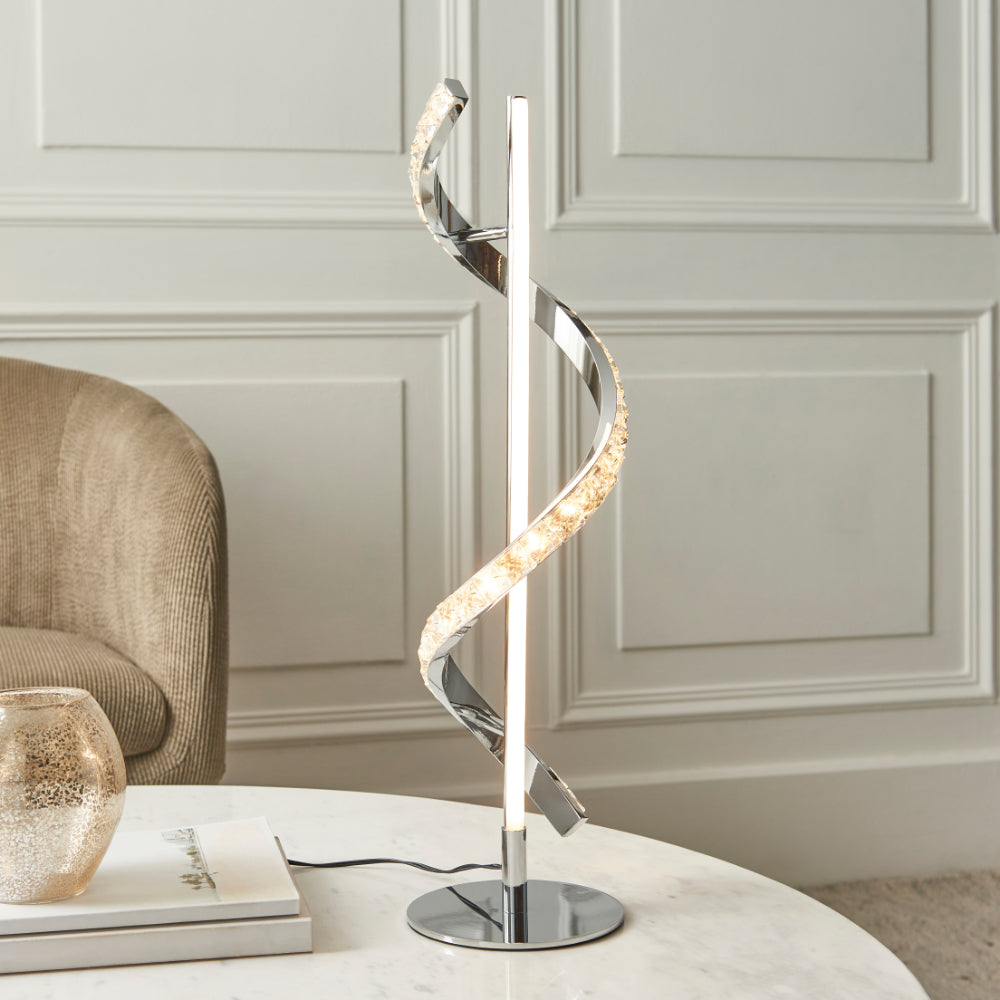 Pagazzi Lighting   Hyde Chrome And Crystal LED Table Lamp , BrandAlley
