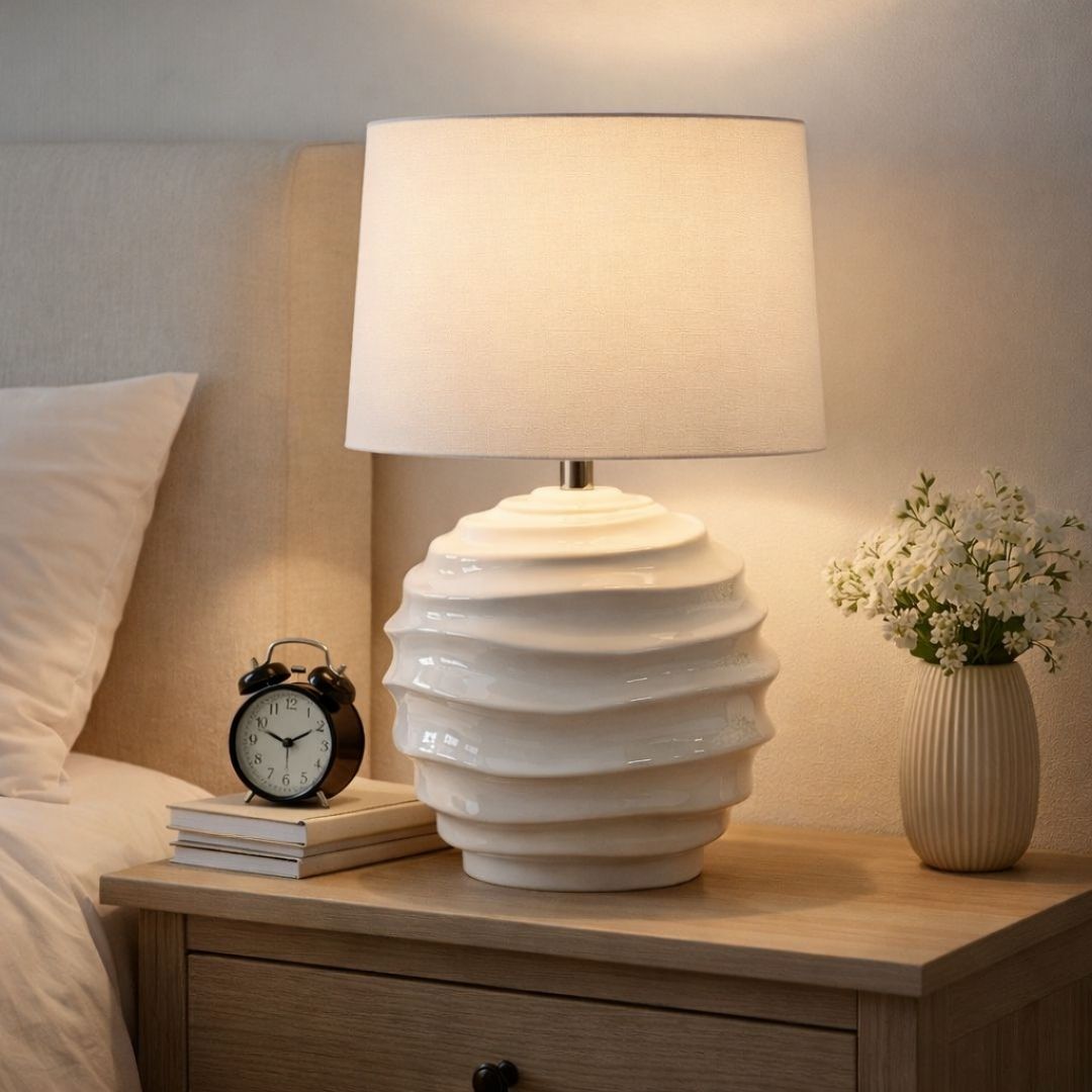 Pagazzi Lighting    White Mackenzie Ceramic Table Lamp , BrandAlley
