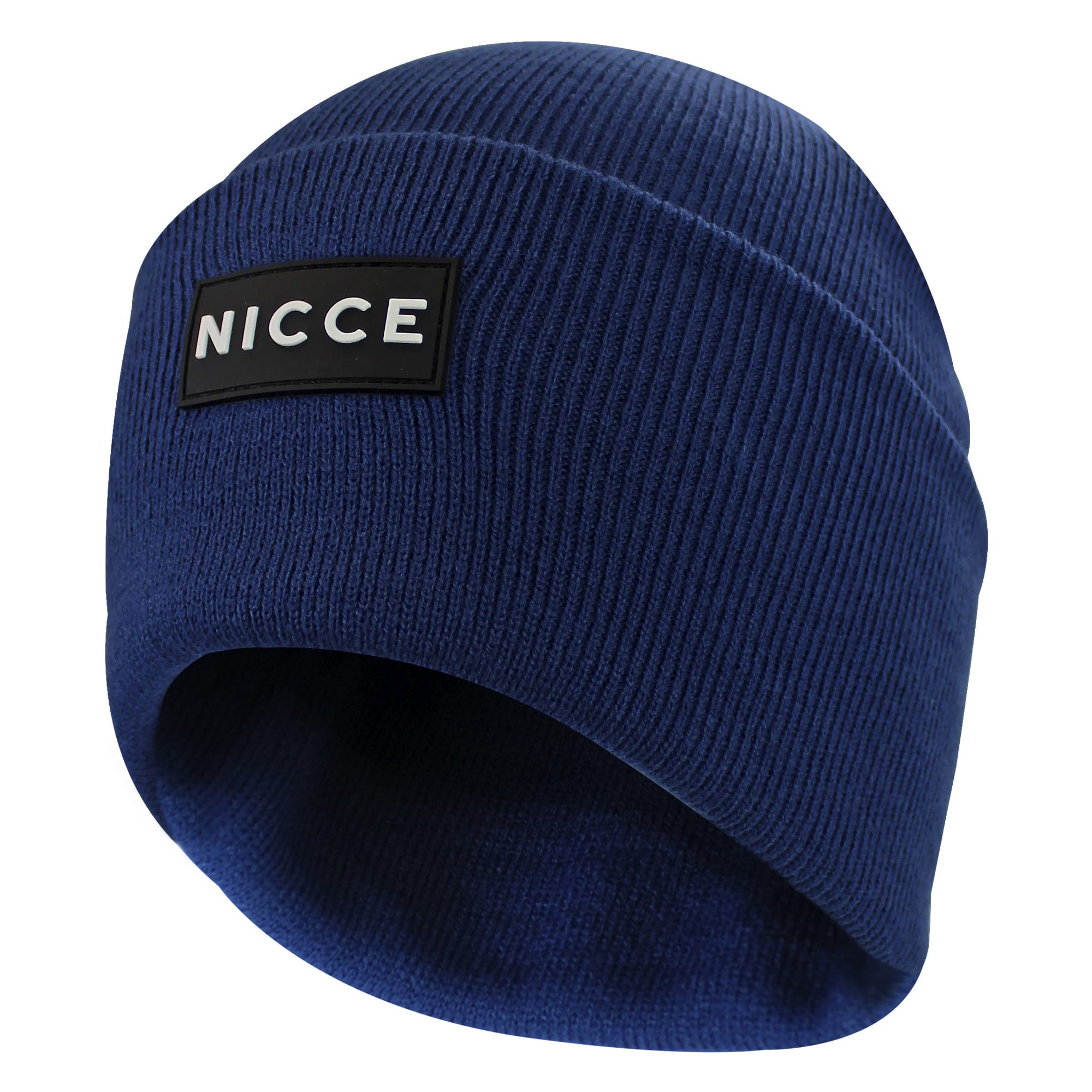 Nicce Men's  Indigo  Knitted Beanie Hat - Warm Soft Winter Thermal Hat , BrandAlley