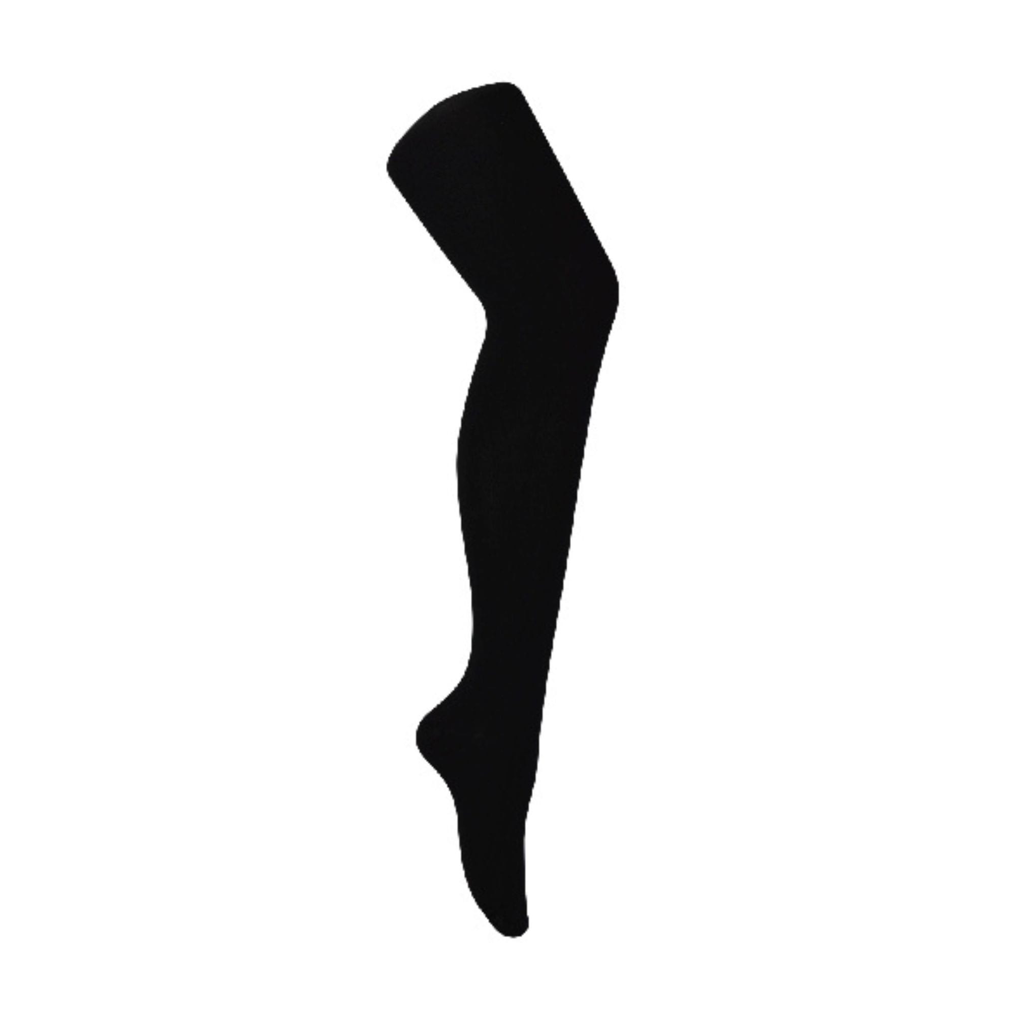 Sock Snob Black 2 Pack Ladies Soft Breathable Bamboo Tights in Black - Size XL