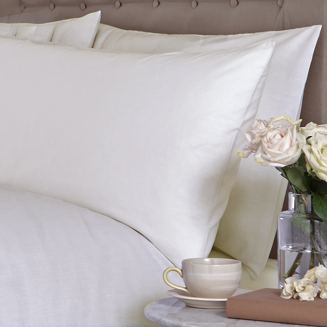 Martex   Ivory Bolster Pillowcase Cotton Percale - Sestina 100% Cotton Bolster in Size Kingsize, BrandAlley
