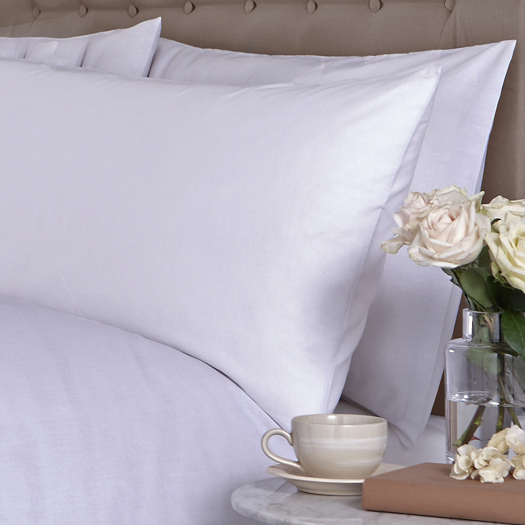 Martex   White Bolster Pillowcase Cotton Percale - Sestina 100% Cotton Bolster in Size Single, BrandAlley
