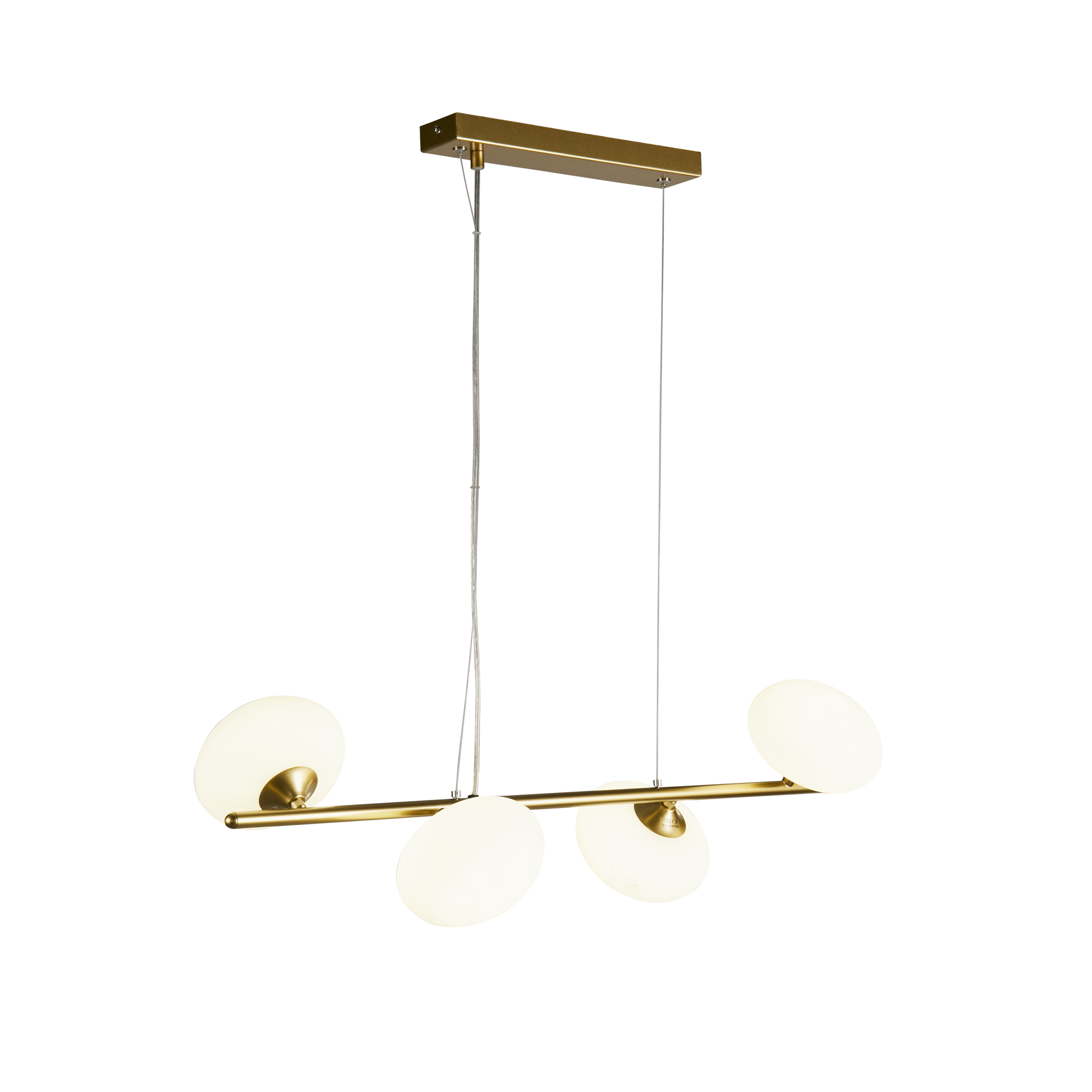 Searchlight    Gold Grace 4Lt Bar Pendant - Metal & Opal Glass , BrandAlley