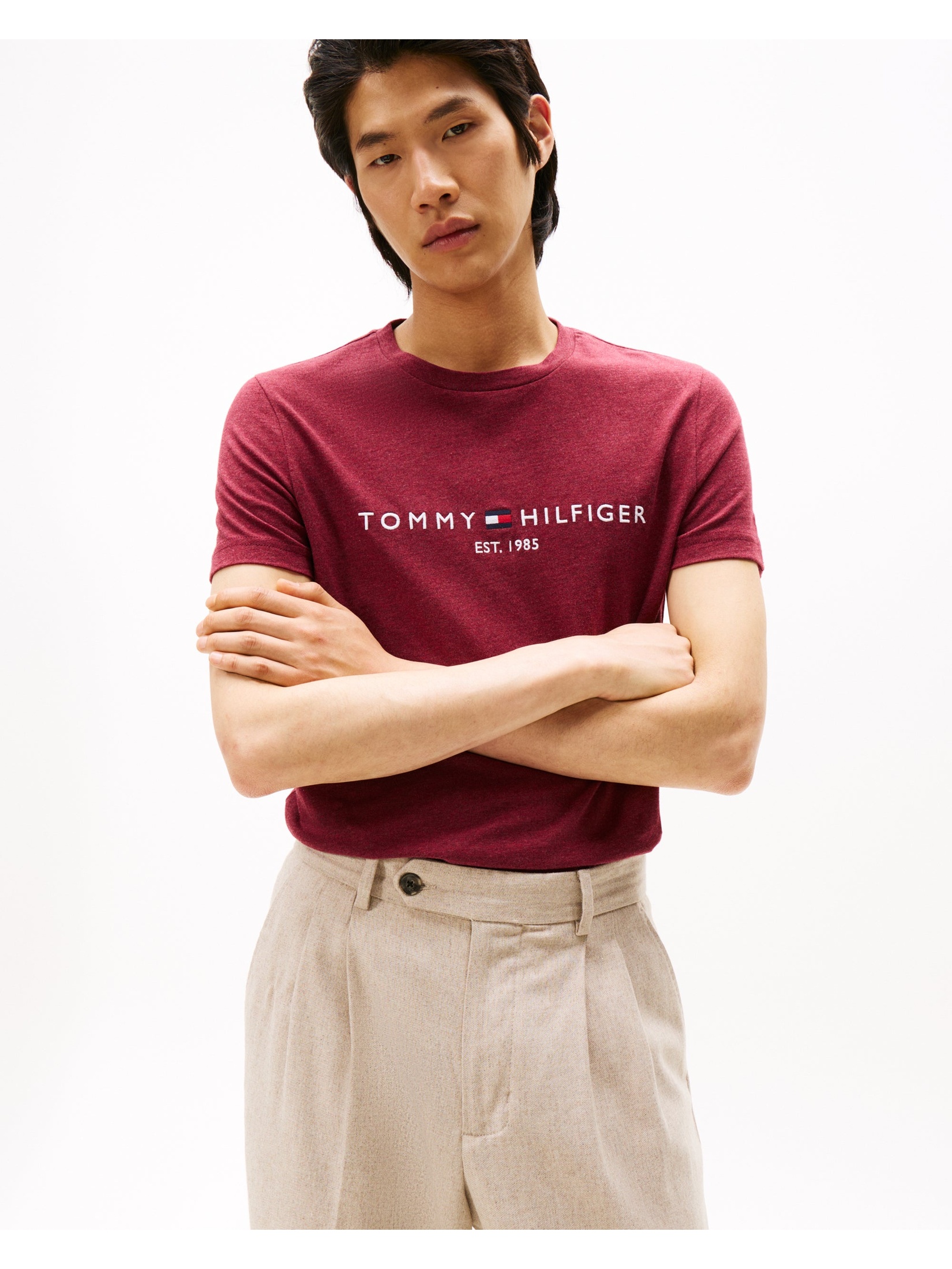 Tommy Hilfiger Men's   Red T-Shirt in Size L, BrandAlley