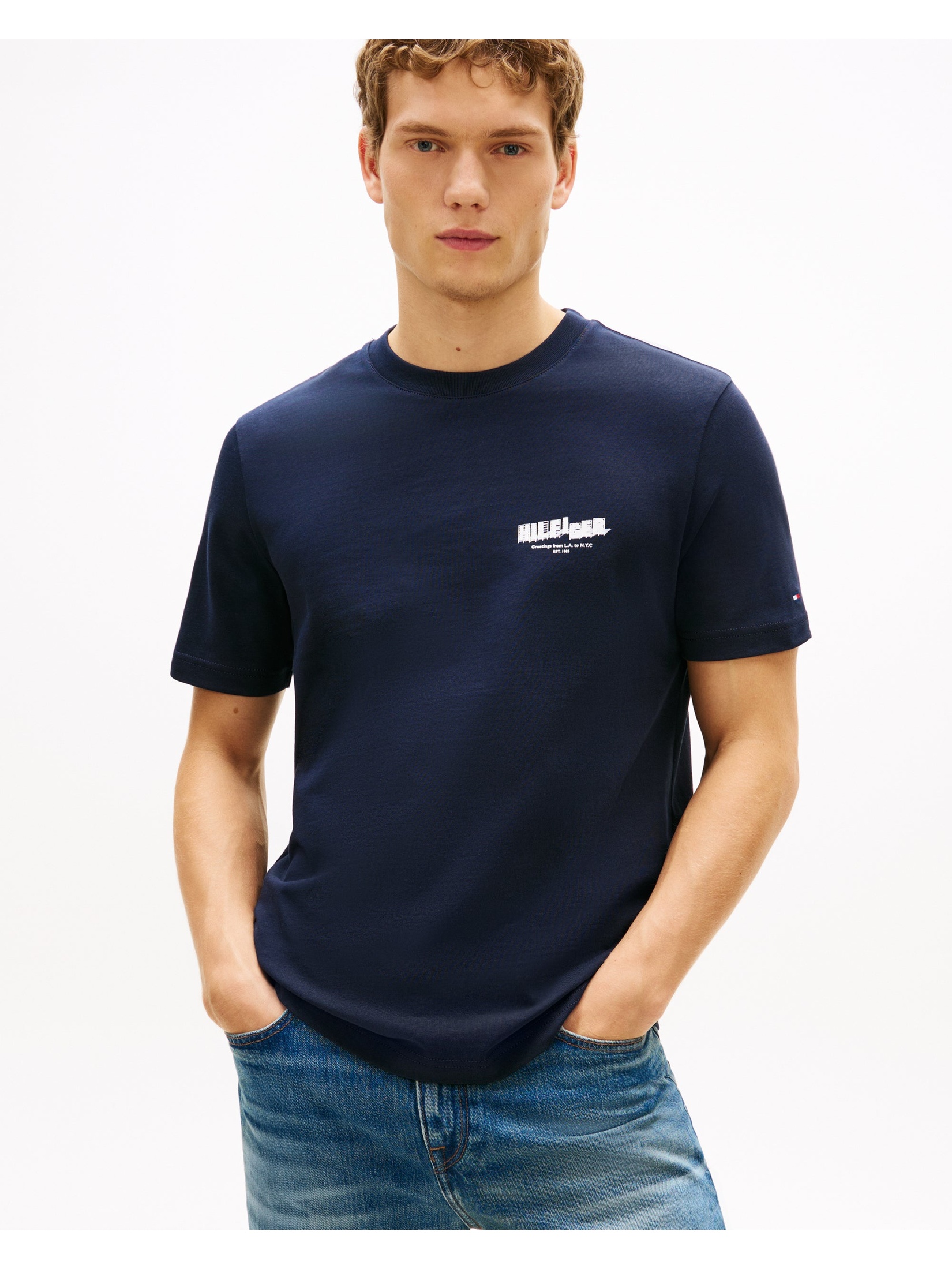 Tommy Hilfiger Men's  Navy T-Shirt in Size M, BrandAlley