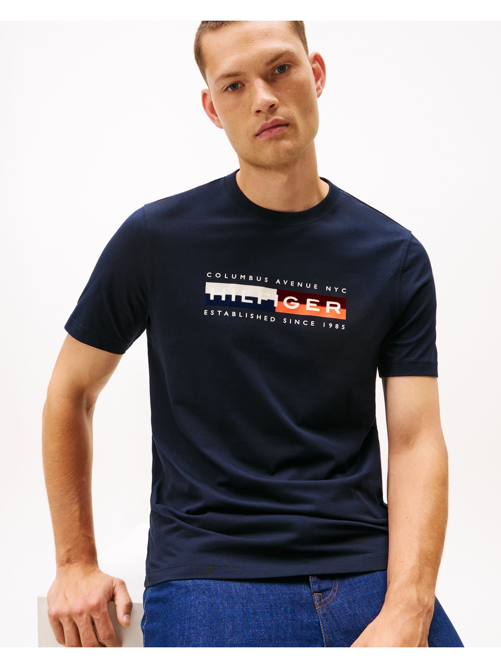 Tommy Hilfiger Men's  Navy T-Shirt in Size M, BrandAlley