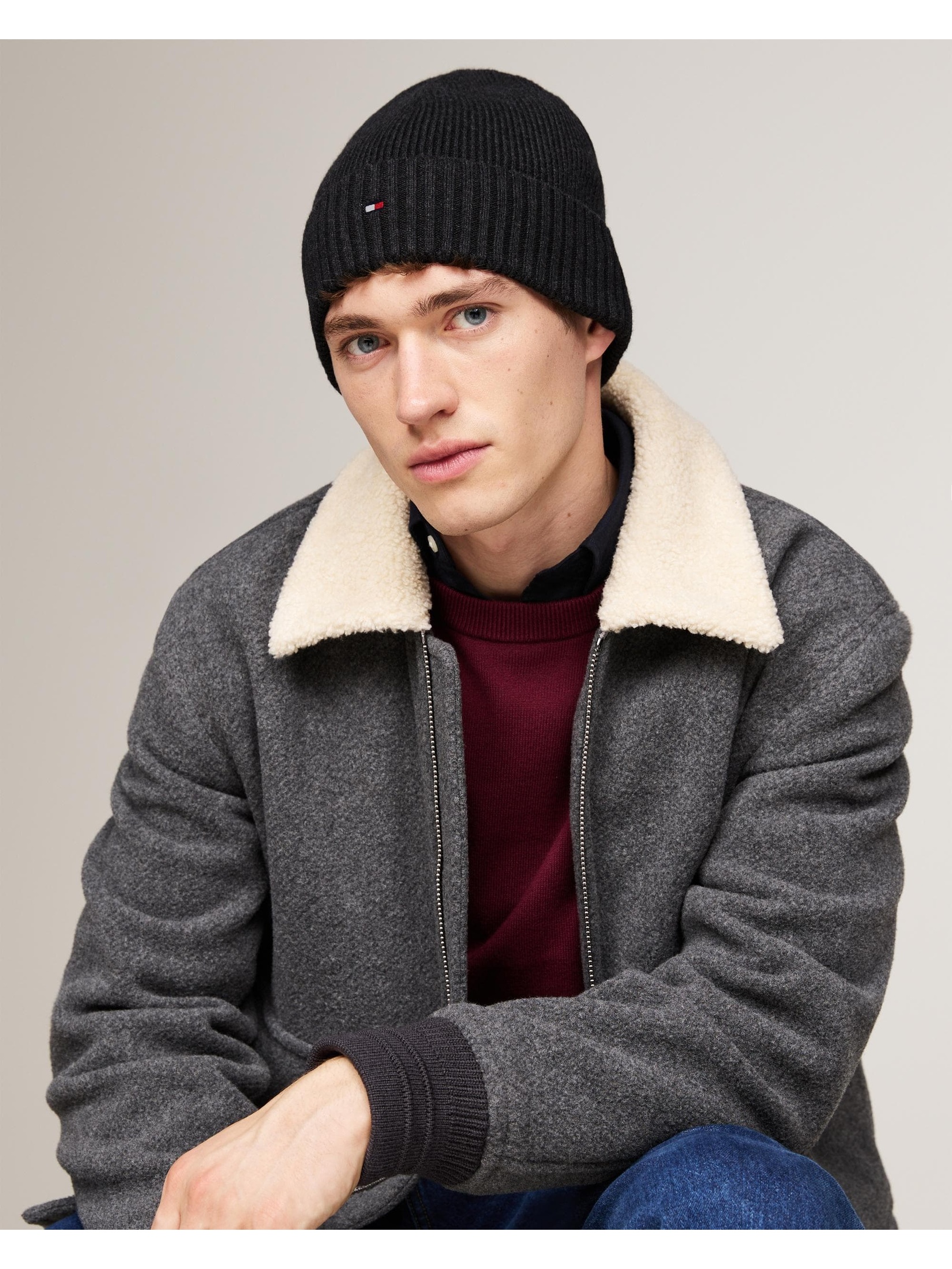 Tommy Hilfiger Men's  Black Beanie , BrandAlley
