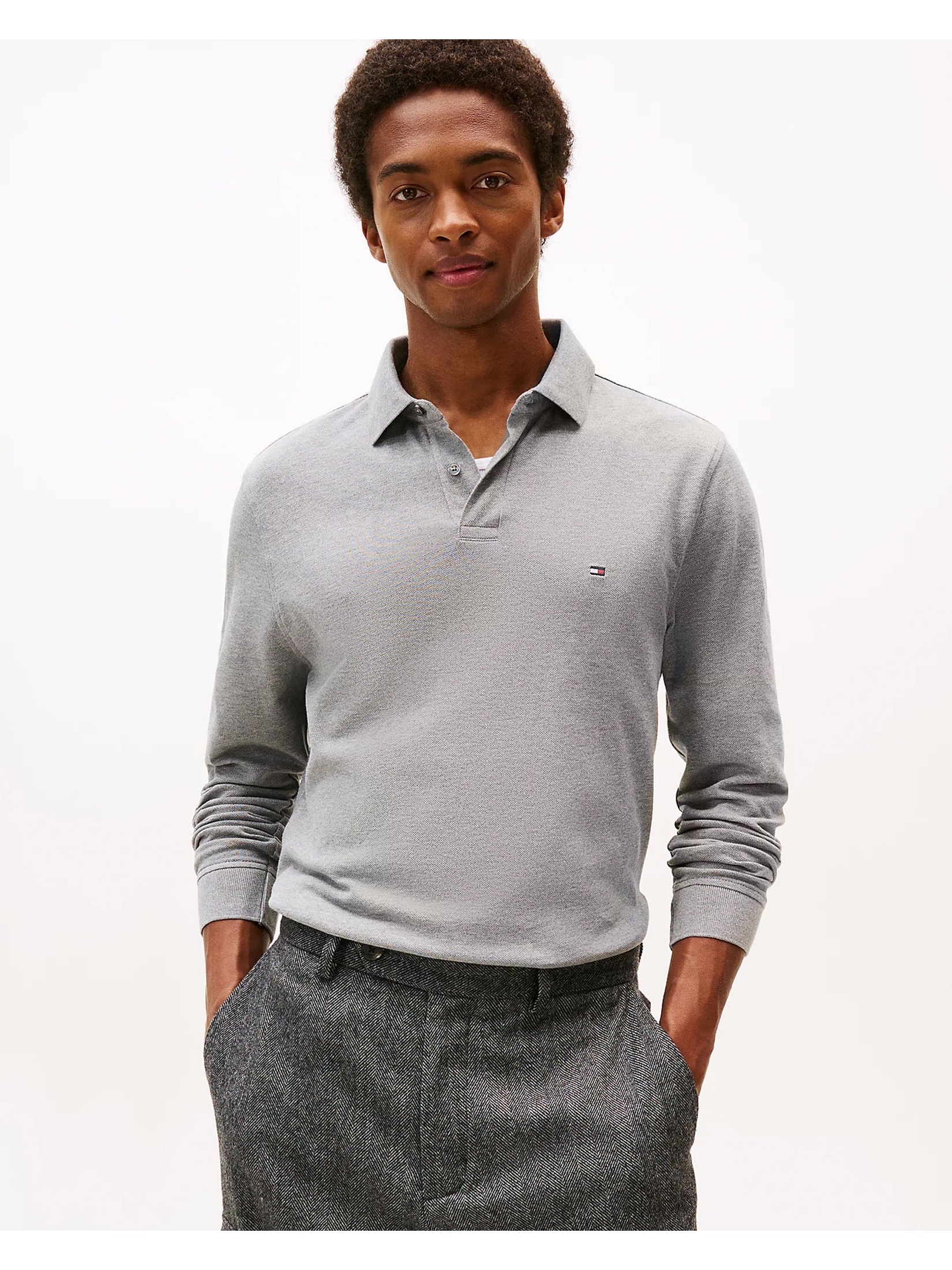 Tommy Hilfiger Men's  Grey Long Sleeve T-Shirt in Size XL, BrandAlley