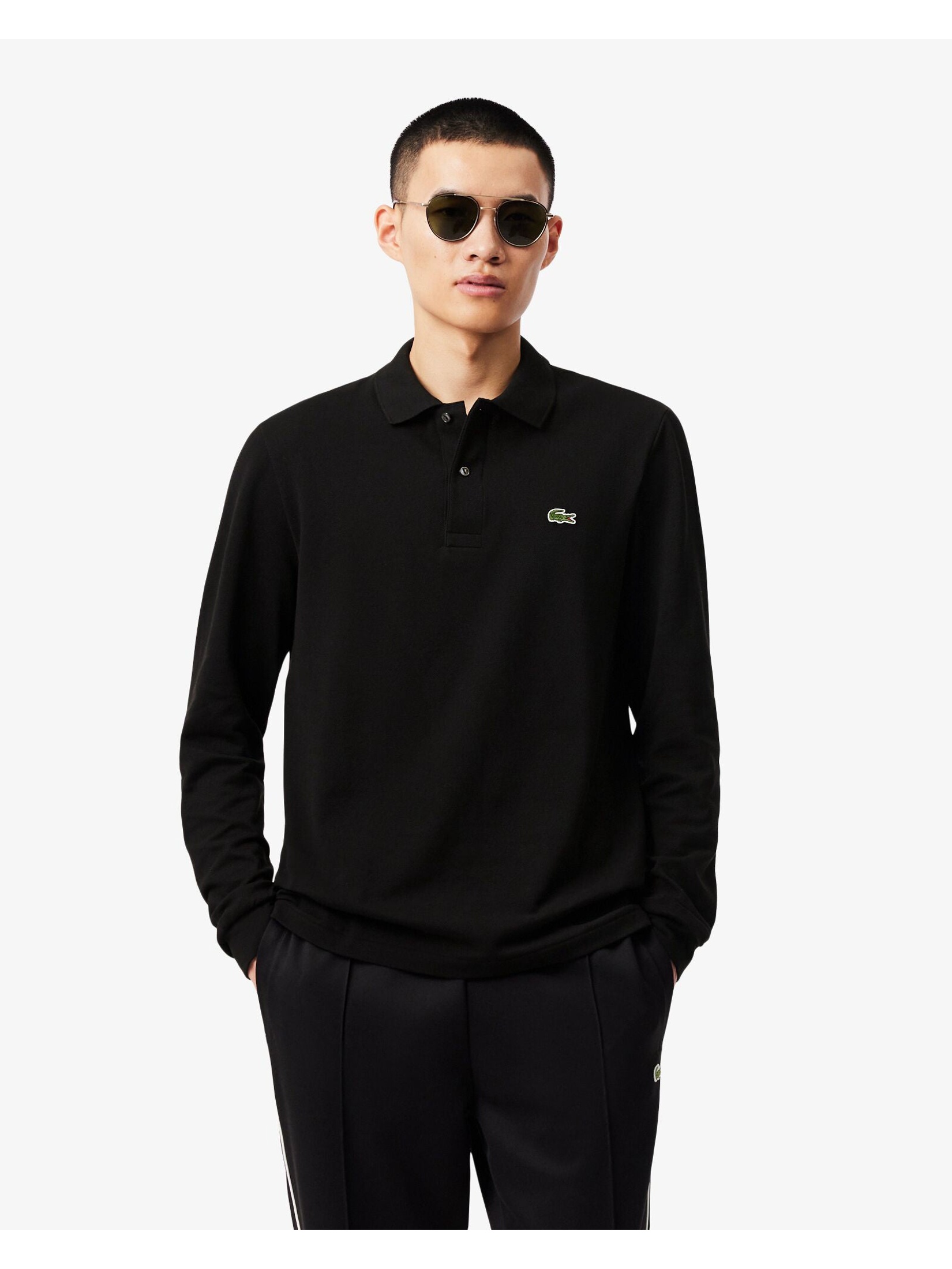 Lacoste Men's  Black Long Sleeve T-Shirt in Size L, BrandAlley