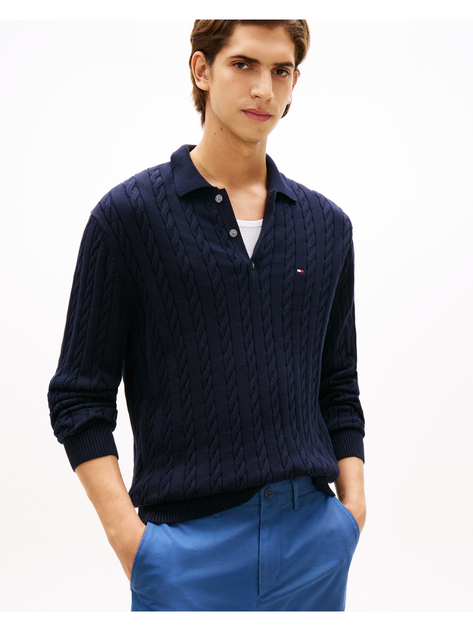 Tommy Hilfiger Men's  Dark Blue Long Sleeve T-Shirt in Size XL, BrandAlley
