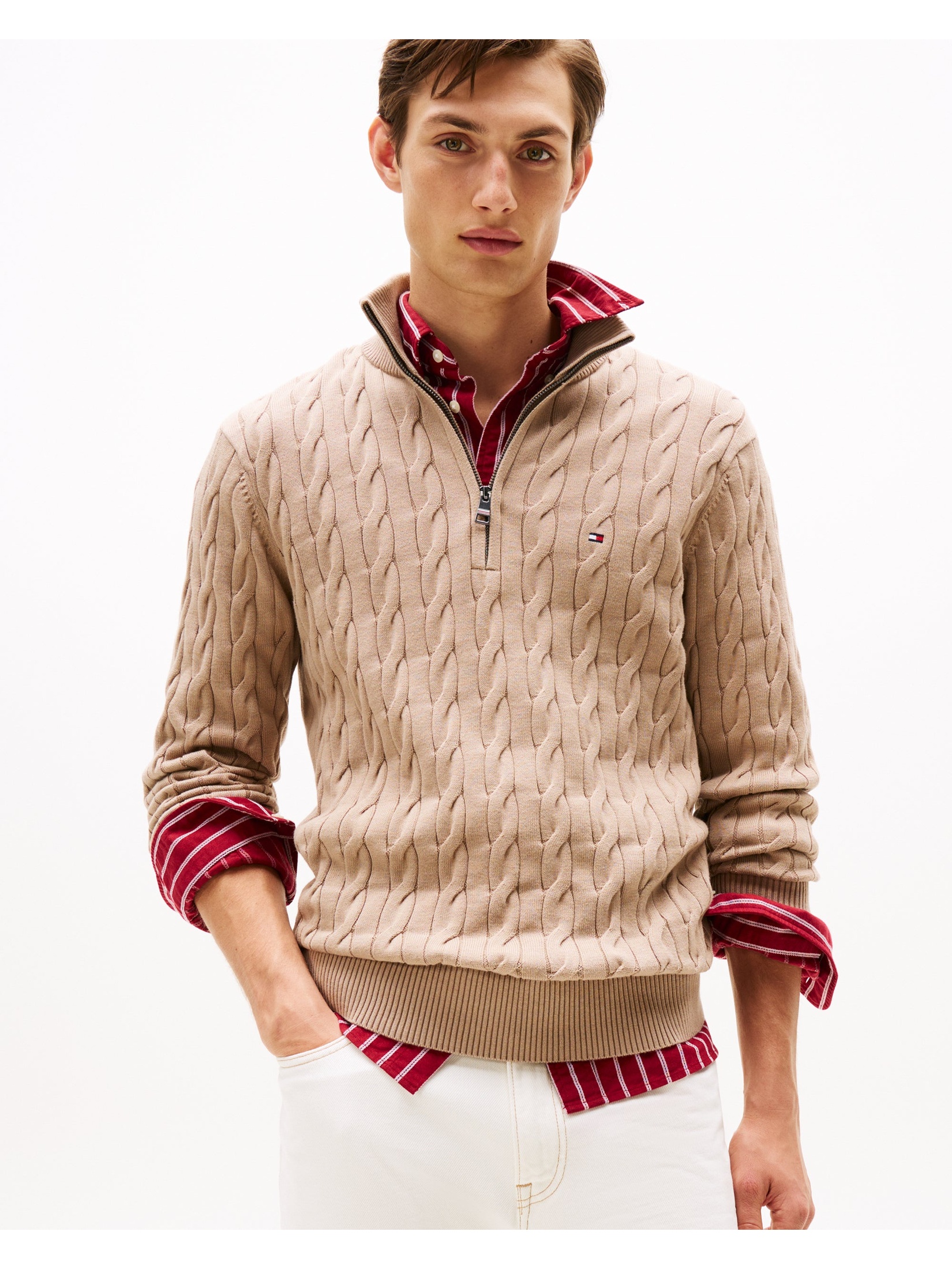 Tommy Hilfiger Men's  Tan Sweatshirt in Size L, BrandAlley