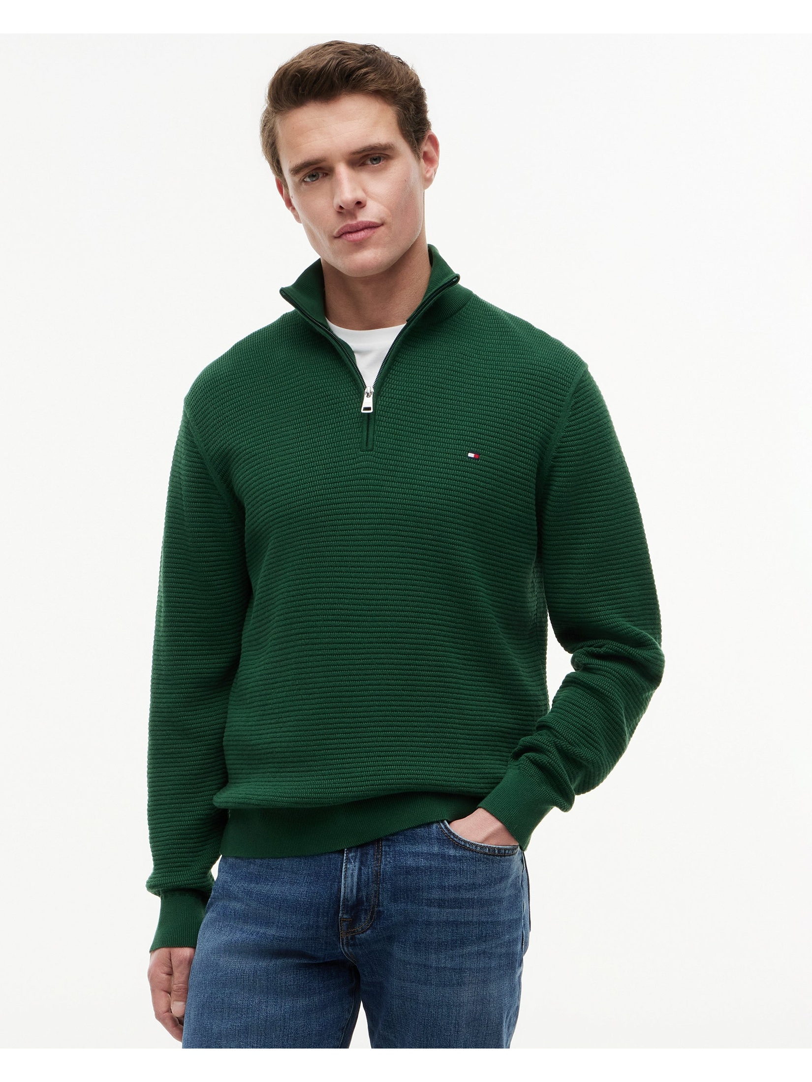 Tommy Hilfiger Men's   Green Dark Sweatshirt in Size M, BrandAlley