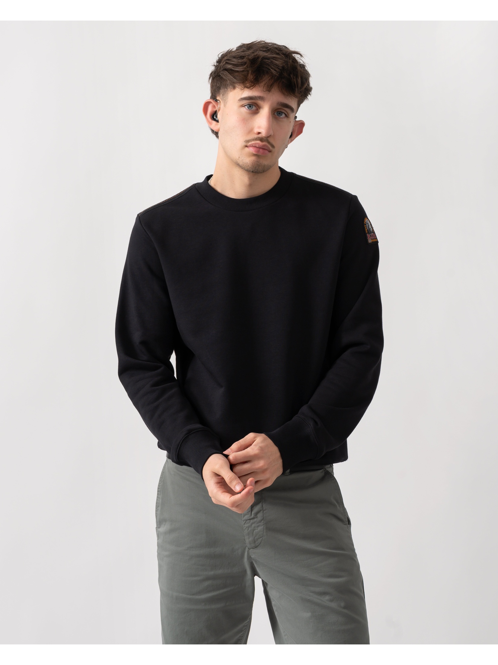 Parajumpers Men's   Black Sweatshirt in Size L, BrandAlley