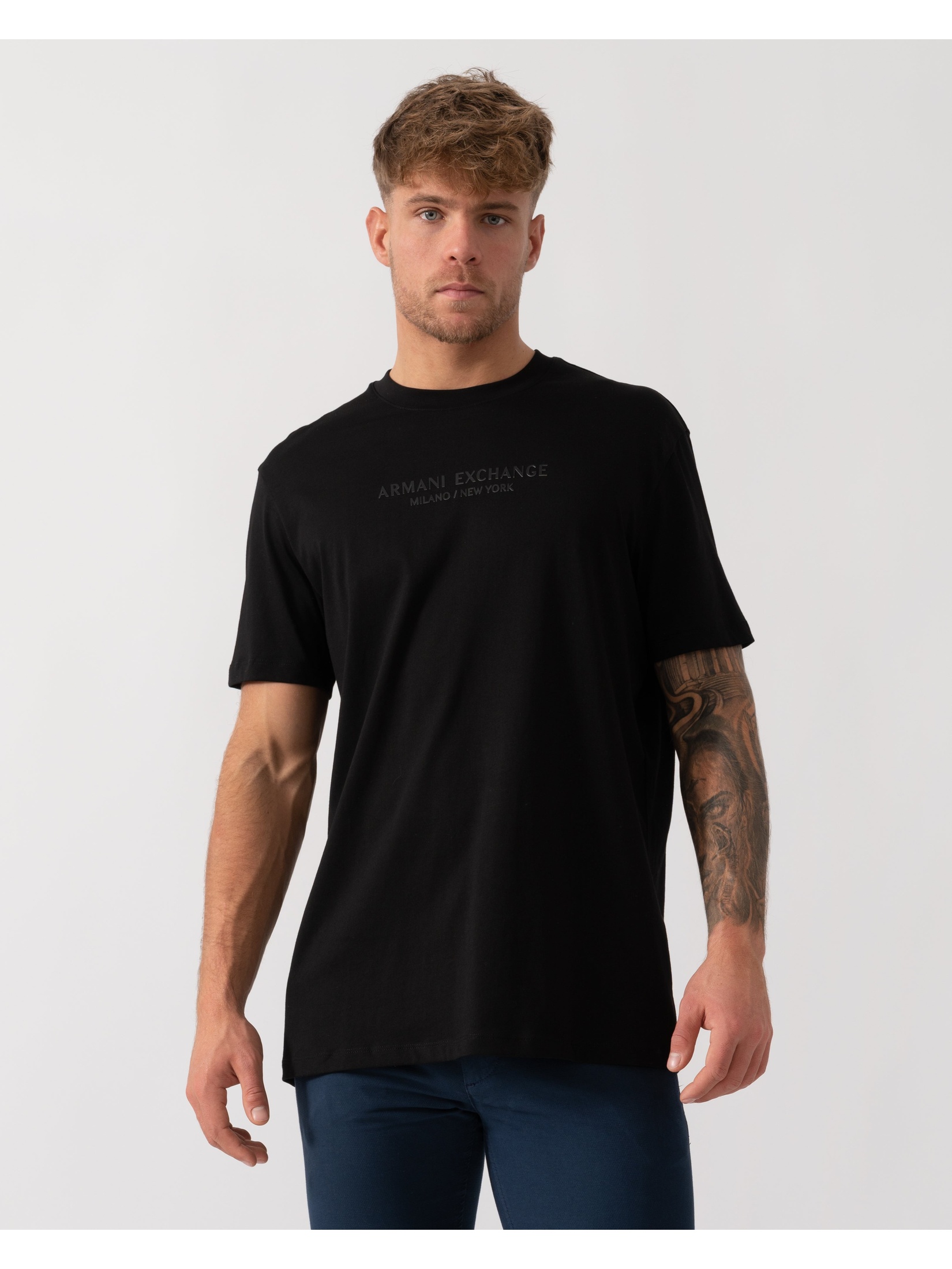Armani Exchange Men's   Black T-Shirt in Size L, BrandAlley