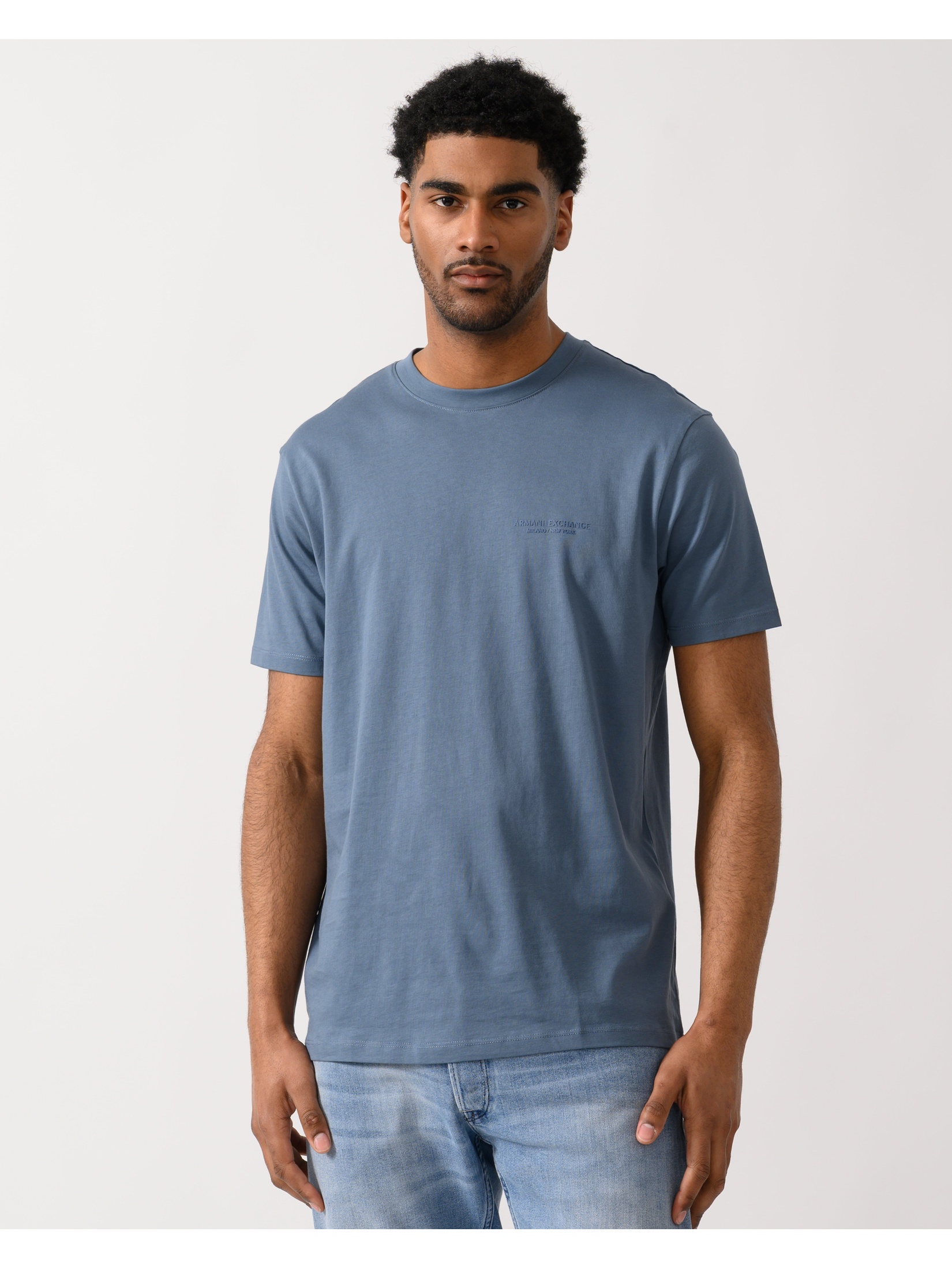 Armani Exchange Men's   Blue T-Shirt in Size L, BrandAlley