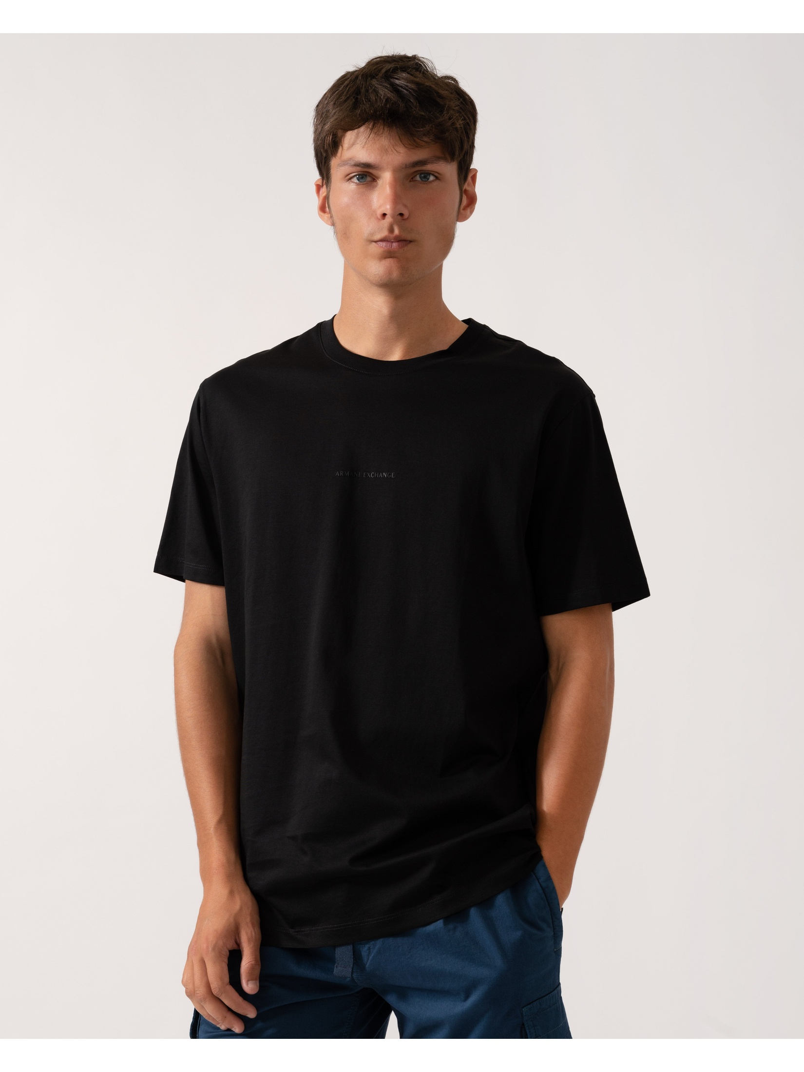 Armani Exchange Men's   Black T-Shirt in Size L, BrandAlley