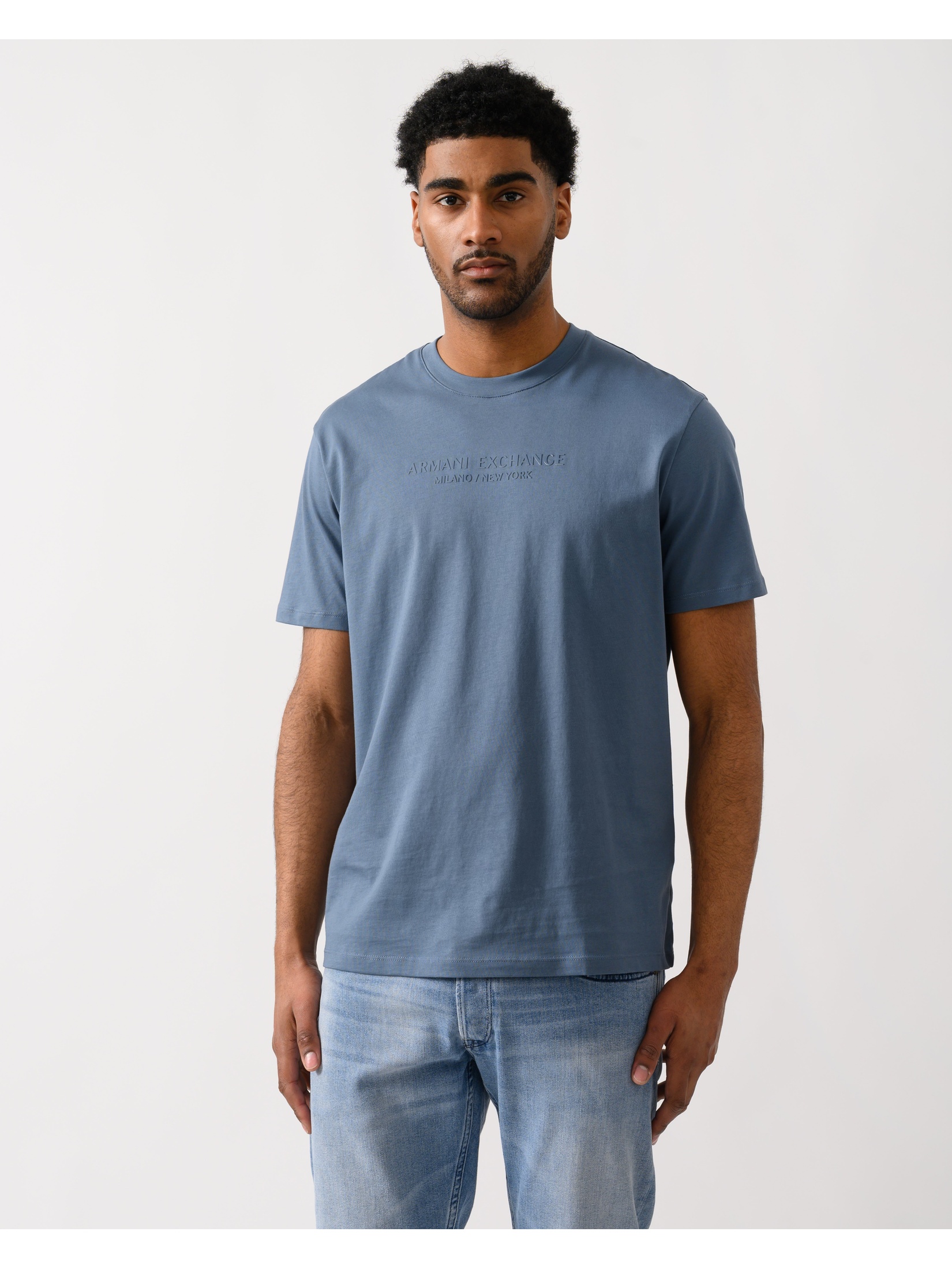 Armani Exchange Men's   Blue T-Shirt in Size L, BrandAlley