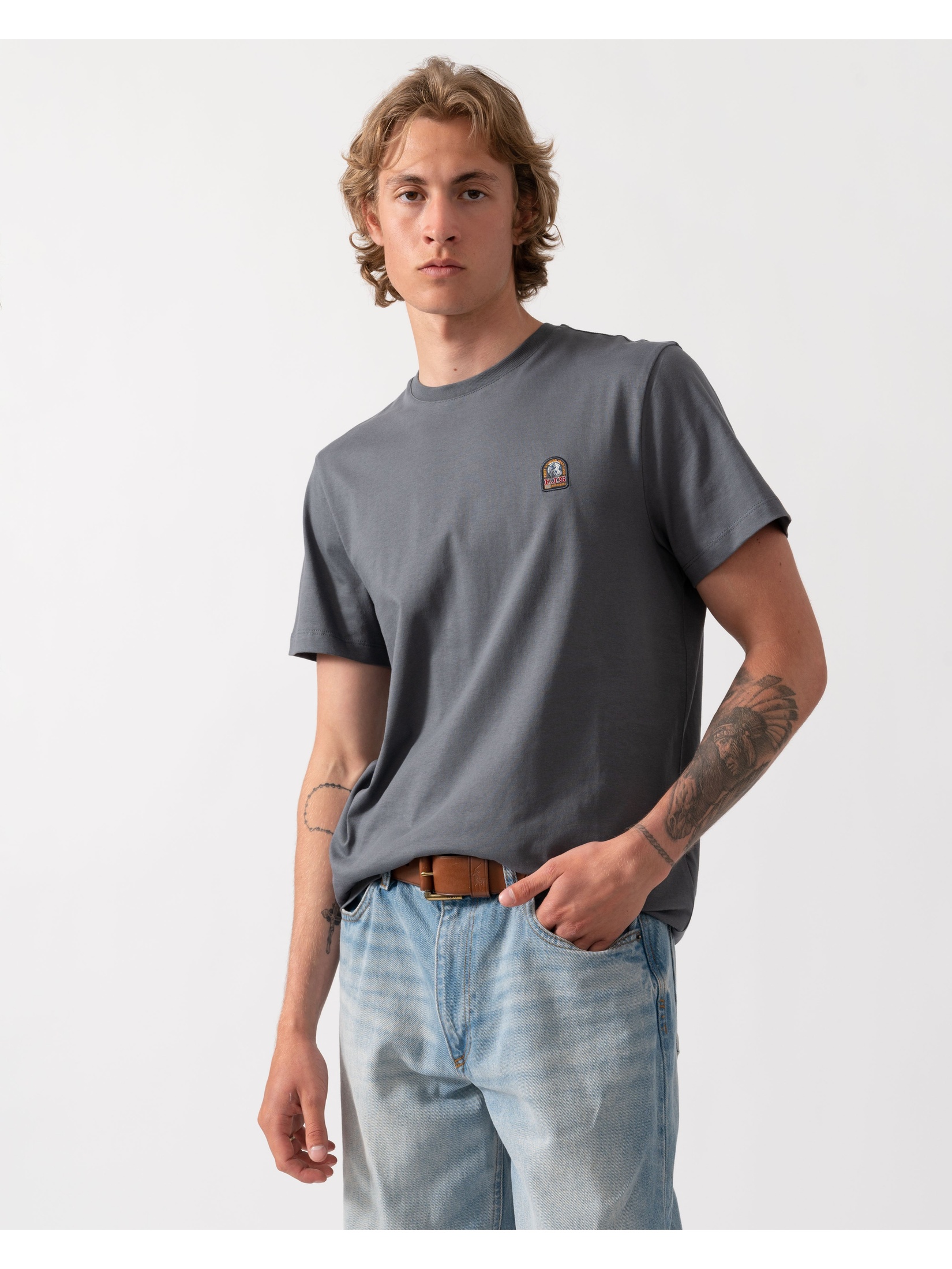 Parajumpers Men's  Dark Grey T-Shirt in Size M, BrandAlley