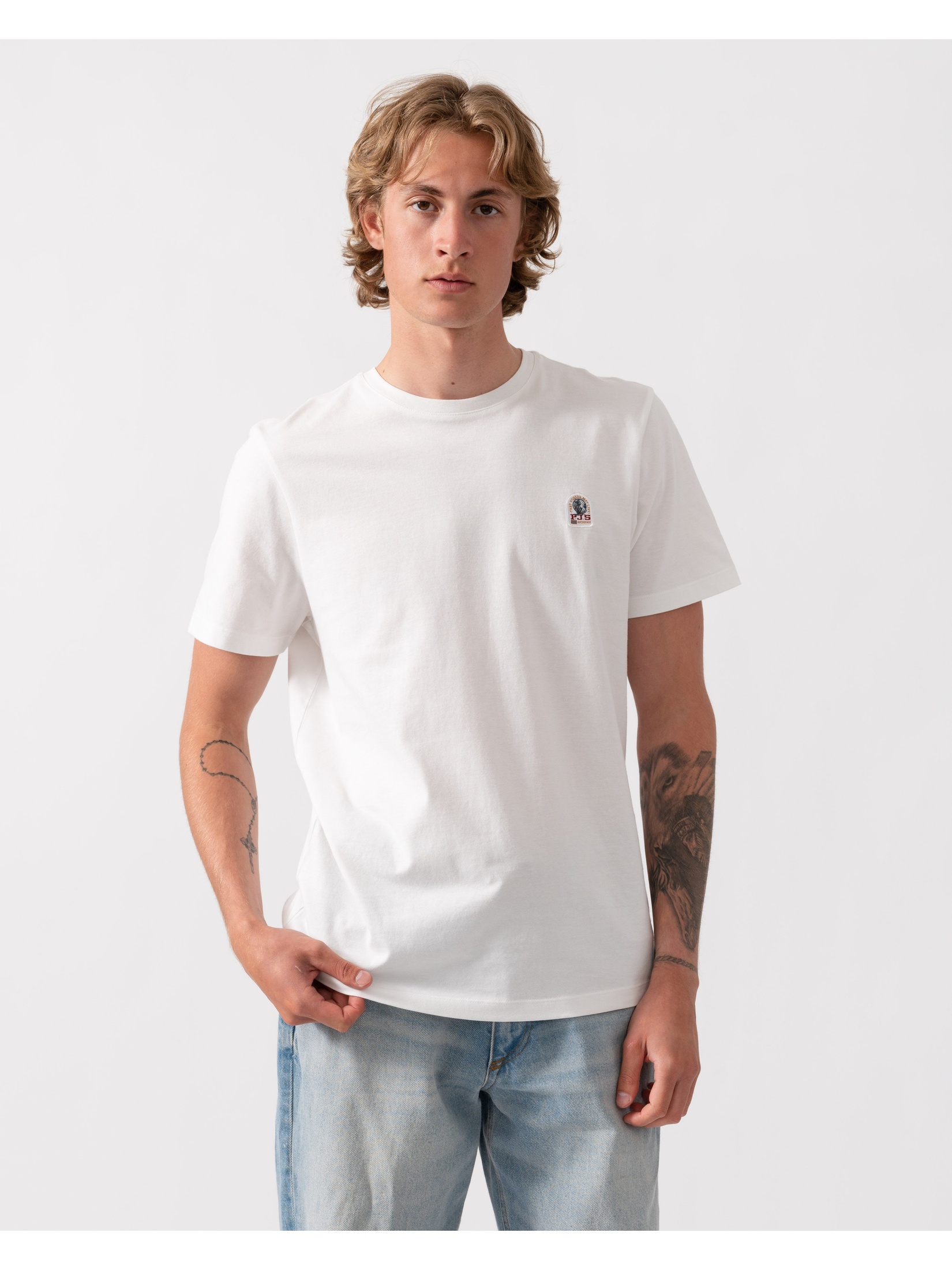 Parajumpers Men's   White T-Shirt in Size L, BrandAlley