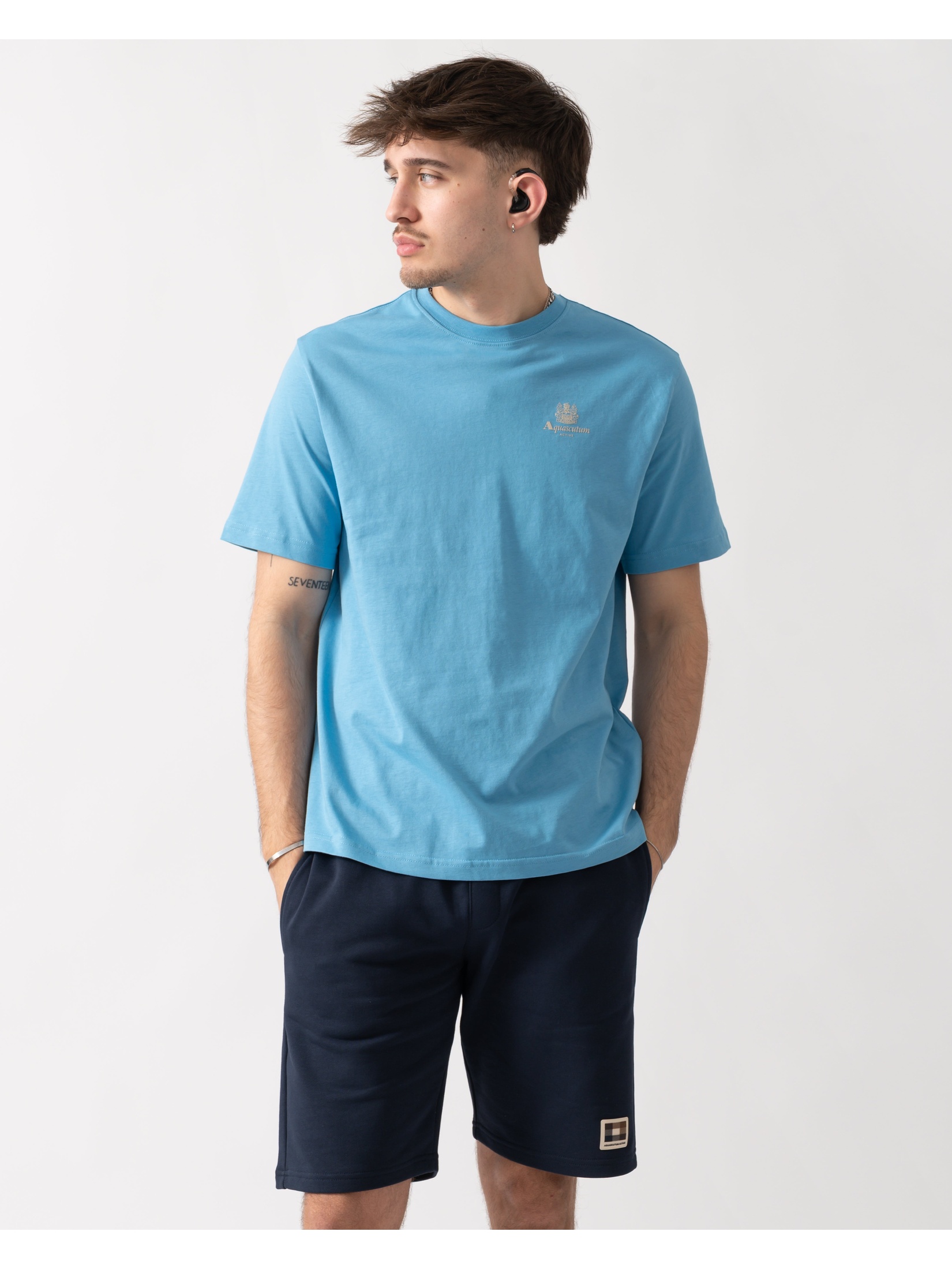 Aquascutum Men's   Blue T-Shirt in Size M, BrandAlley