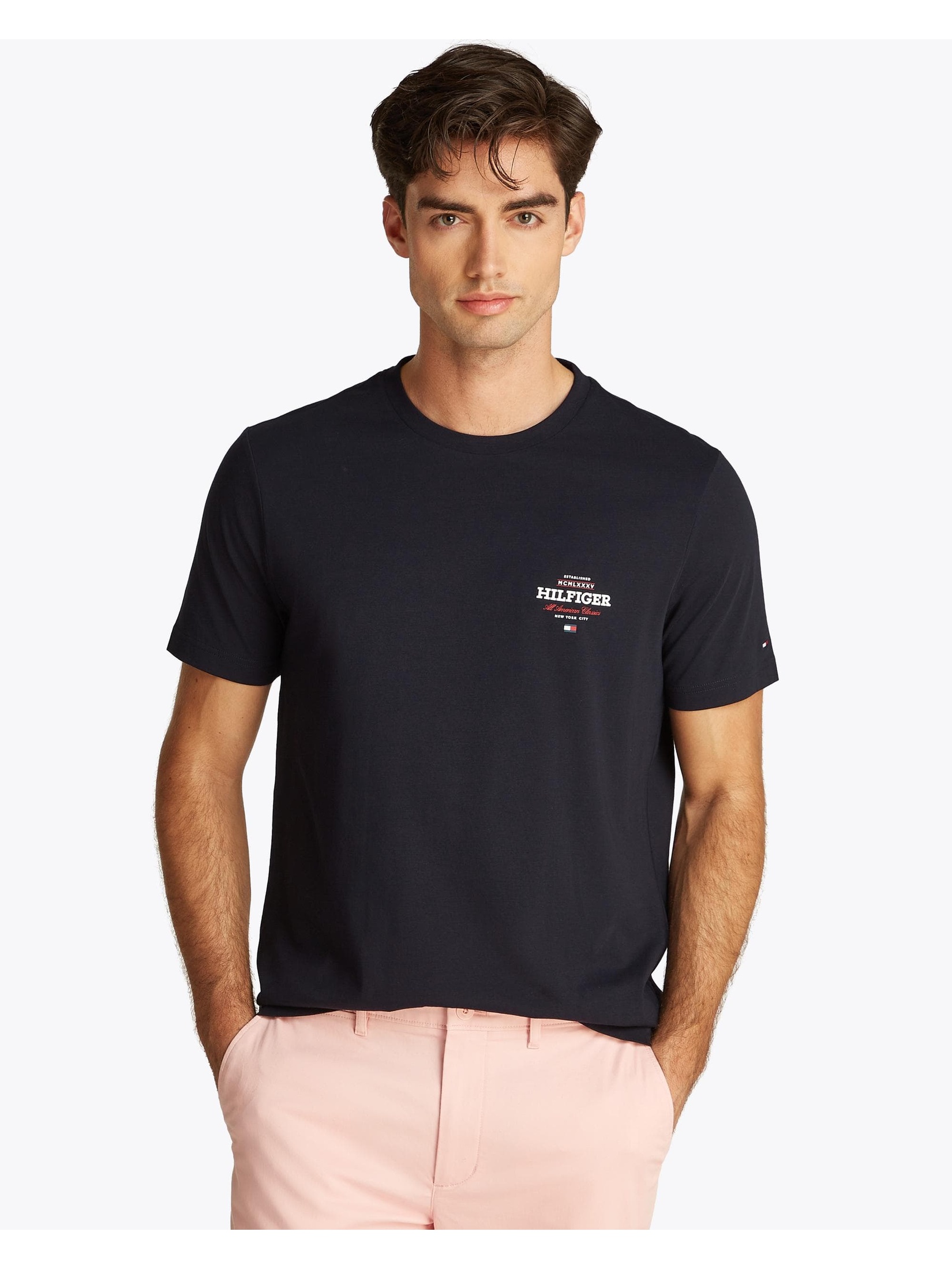 Tommy Hilfiger Men's  Dark Blue T-Shirt in Size M, BrandAlley