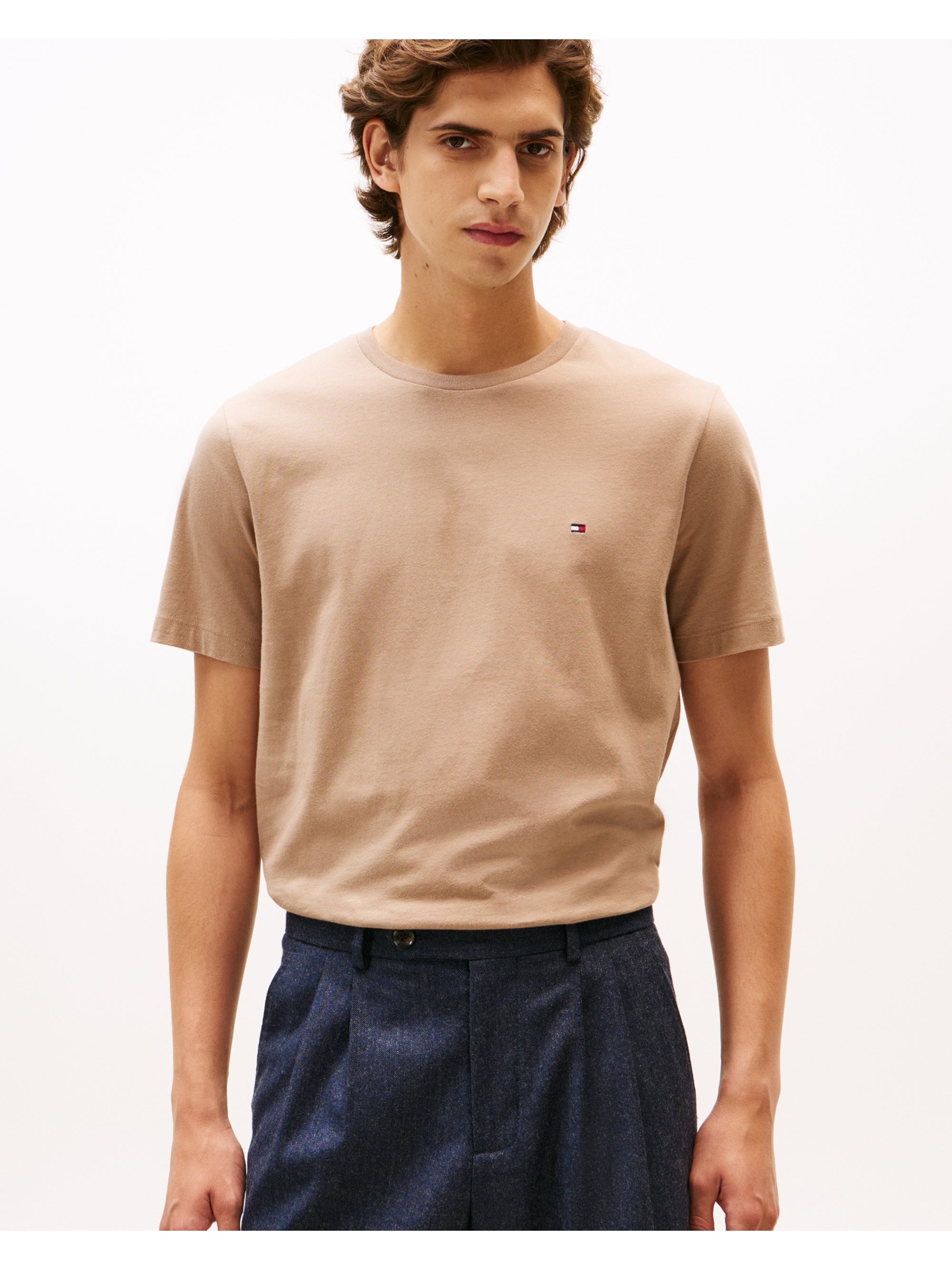 Tommy Hilfiger Men's  Tan T-Shirt in Size M, BrandAlley