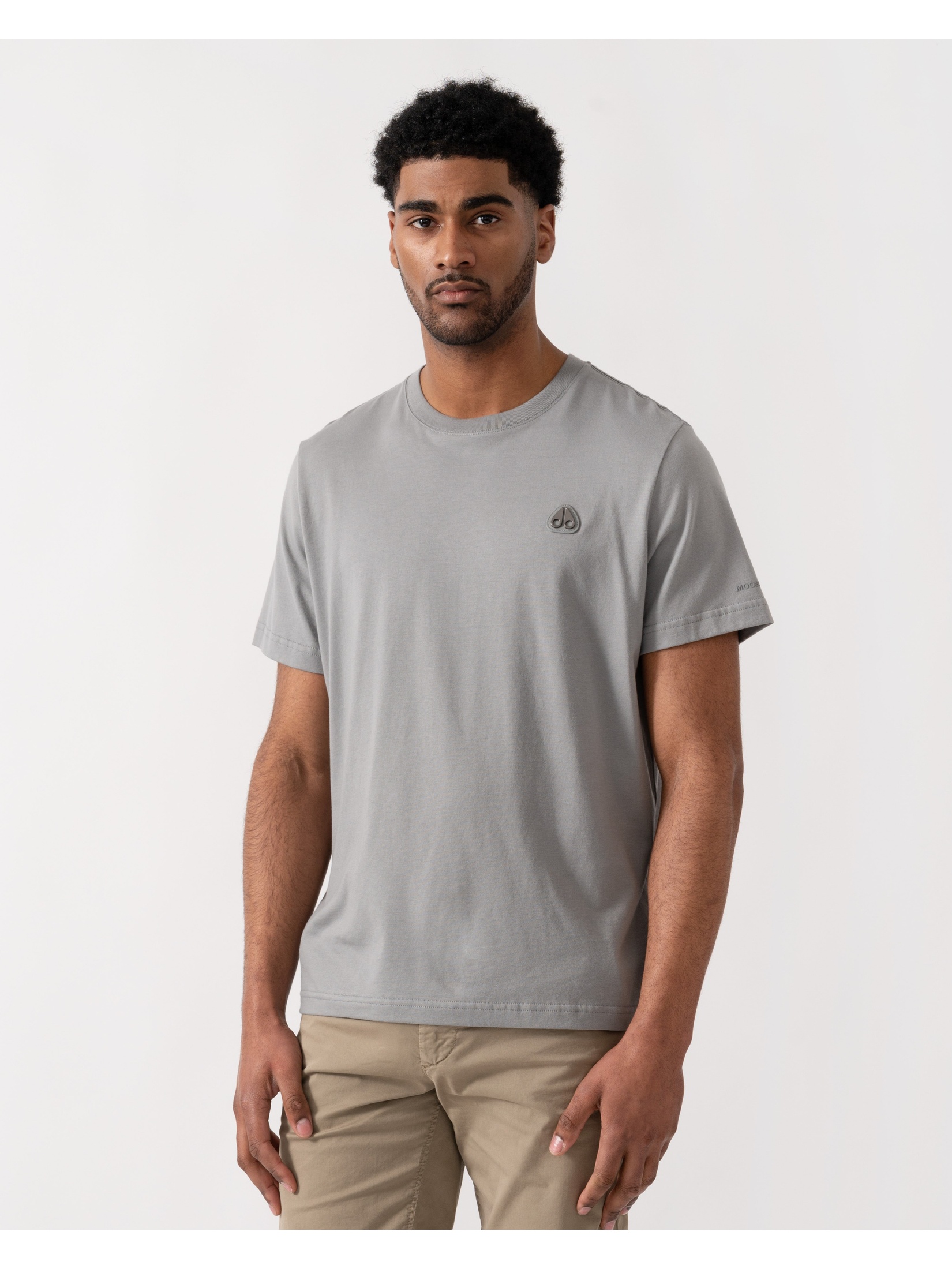 Moose Knuckles Men's   Silver T-Shirt in Size M, BrandAlley
